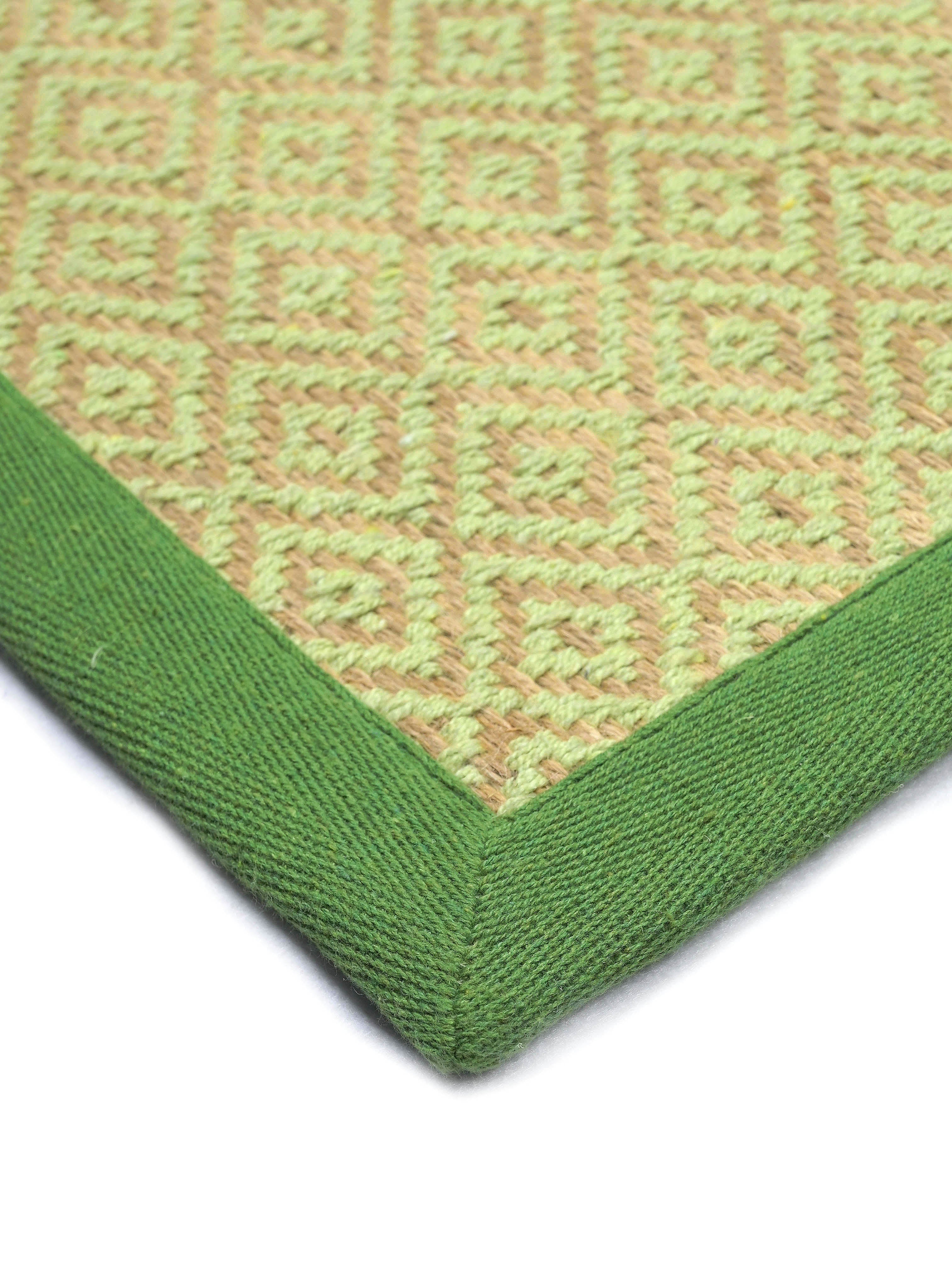Diamond Jute & Cotton Woven Anti-Slip Strong Border Rug - Image 9