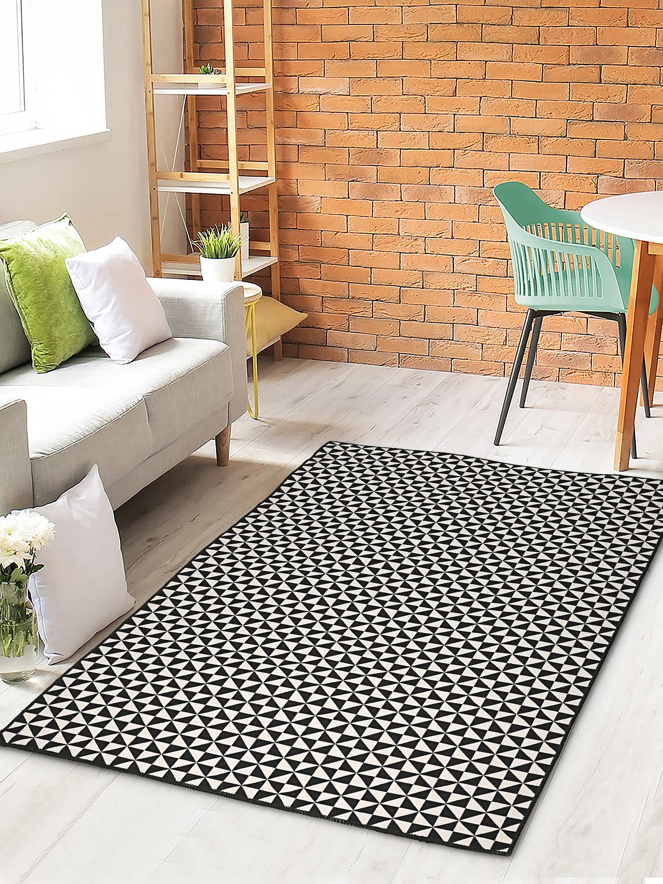 Firki Cotton Plain Surface Carpet | Natural Fabric with Minimalist Appeal - Image 8