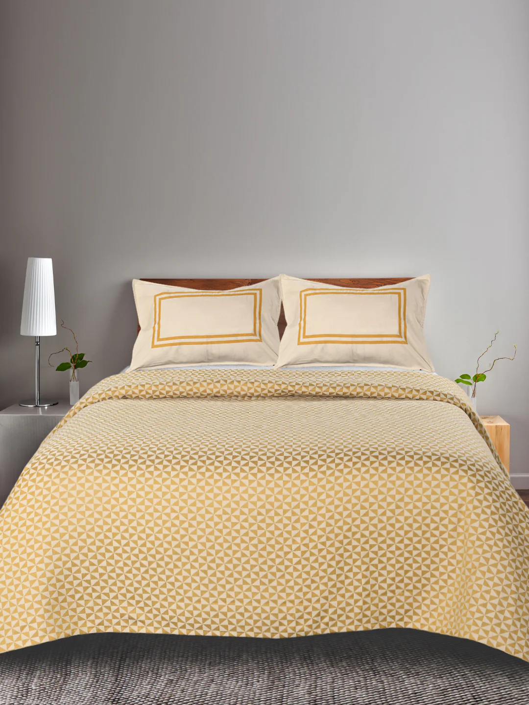 Firki Damask Cotton Bed Sheet Set | Luxurious Weave | Includes 2 Pillow Covers - Image 5