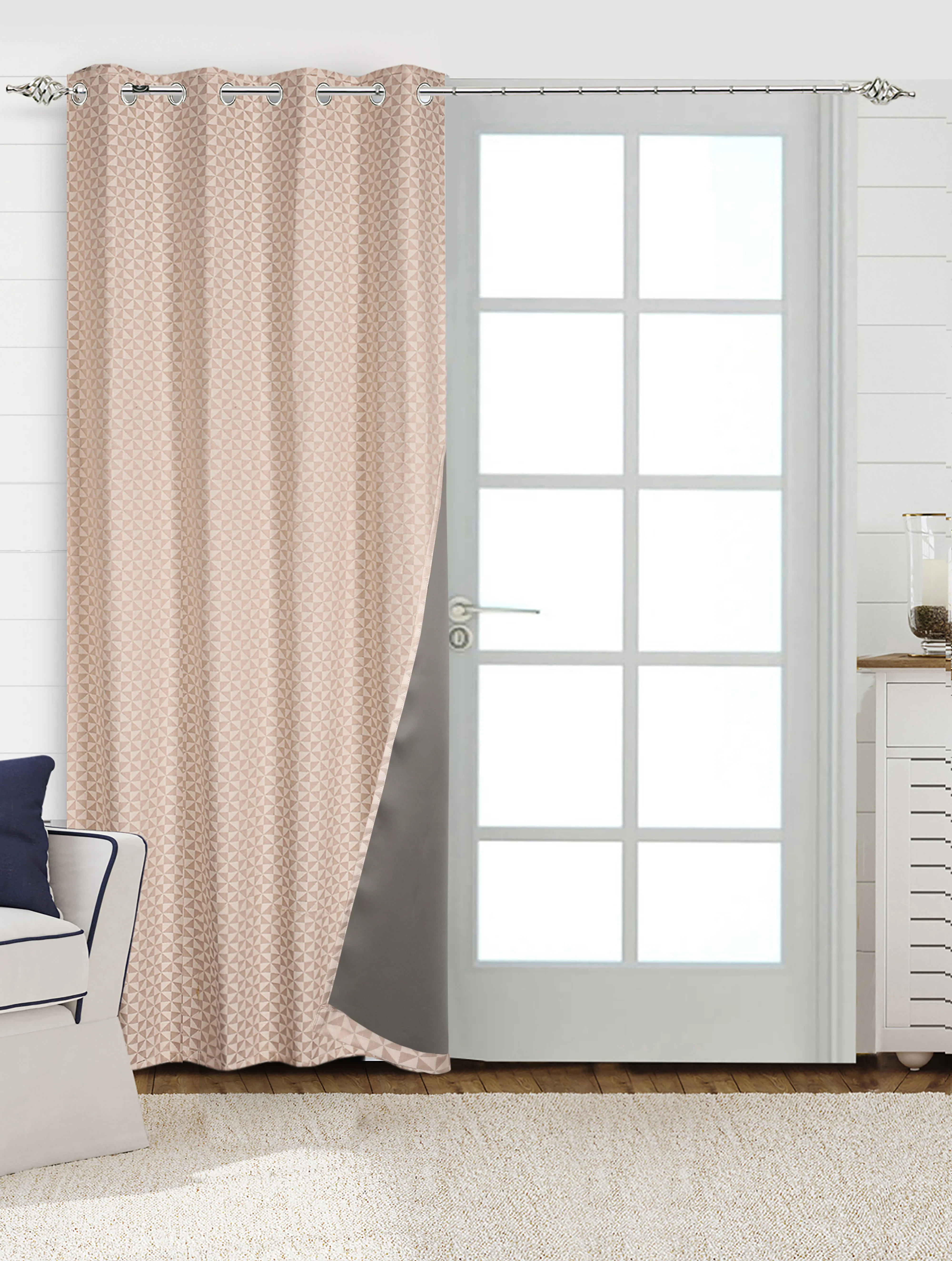 FIRKI Damask Cotton Blackout Curtains | Elegant Finish - Image 3