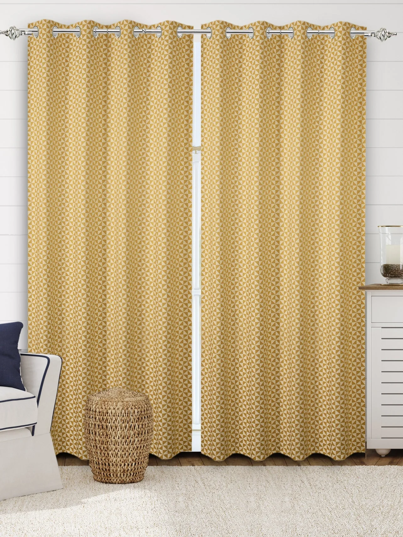 FIRKI Damask Cotton Blackout Curtains | Elegant Finish - Image 9