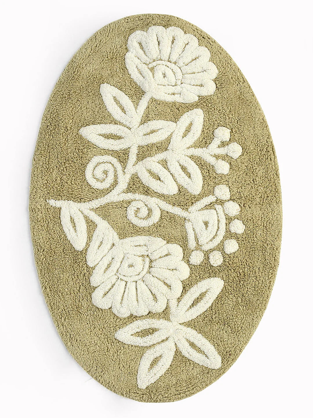 FLEUR Oval Soft Bathmat | 50x80 cm, Anti-Slip Comfort - Image 2