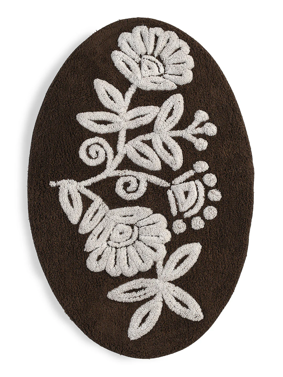 FLEUR Oval Soft Bathmat | 50x80 cm, Anti-Slip Comfort - Image 2