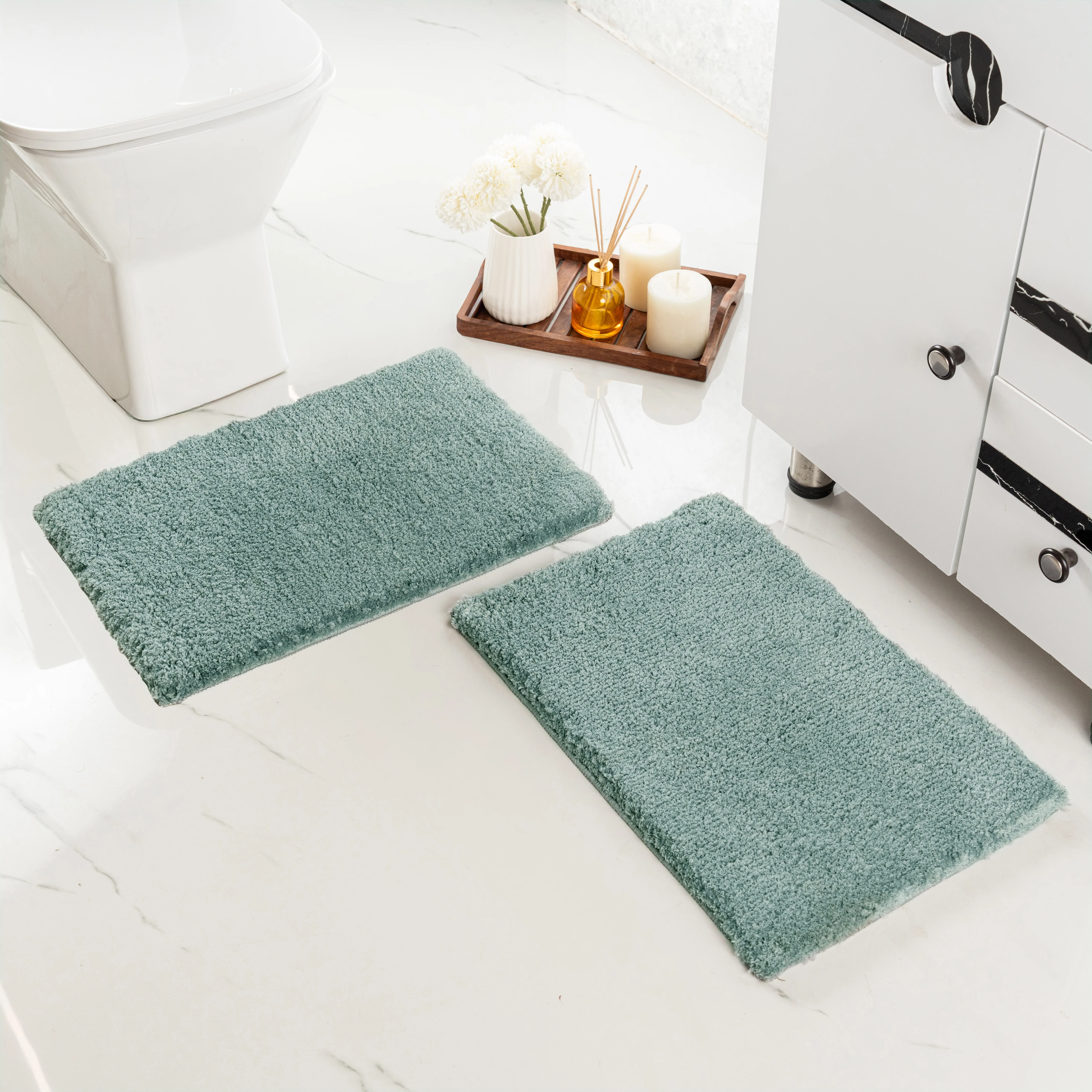 GIA Solid Soft Microfiber Non Slip Thick Fluffy Soft Bath Mats |Water Absorbing Mat | Washable Quick Drying Foot mat | Home, Bathroom, Bedroom, Kitchen | Solid Floor Mat - Image 32