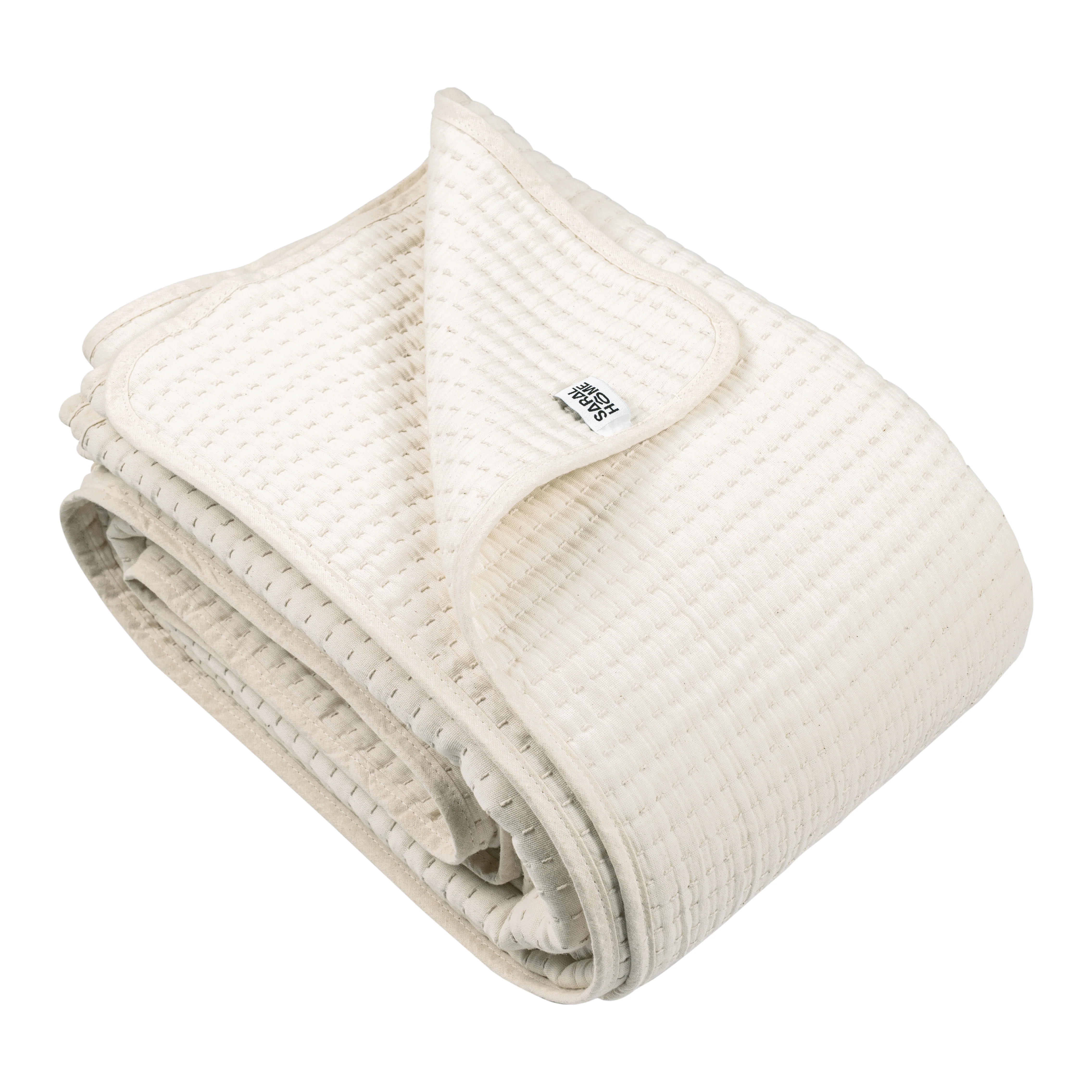 GIFT BOX | COTTON Ivory Bedsheet-Cover | Matching Ivory Quilt/Comforter | Combo Set For Gift & Daily Use - Image 7