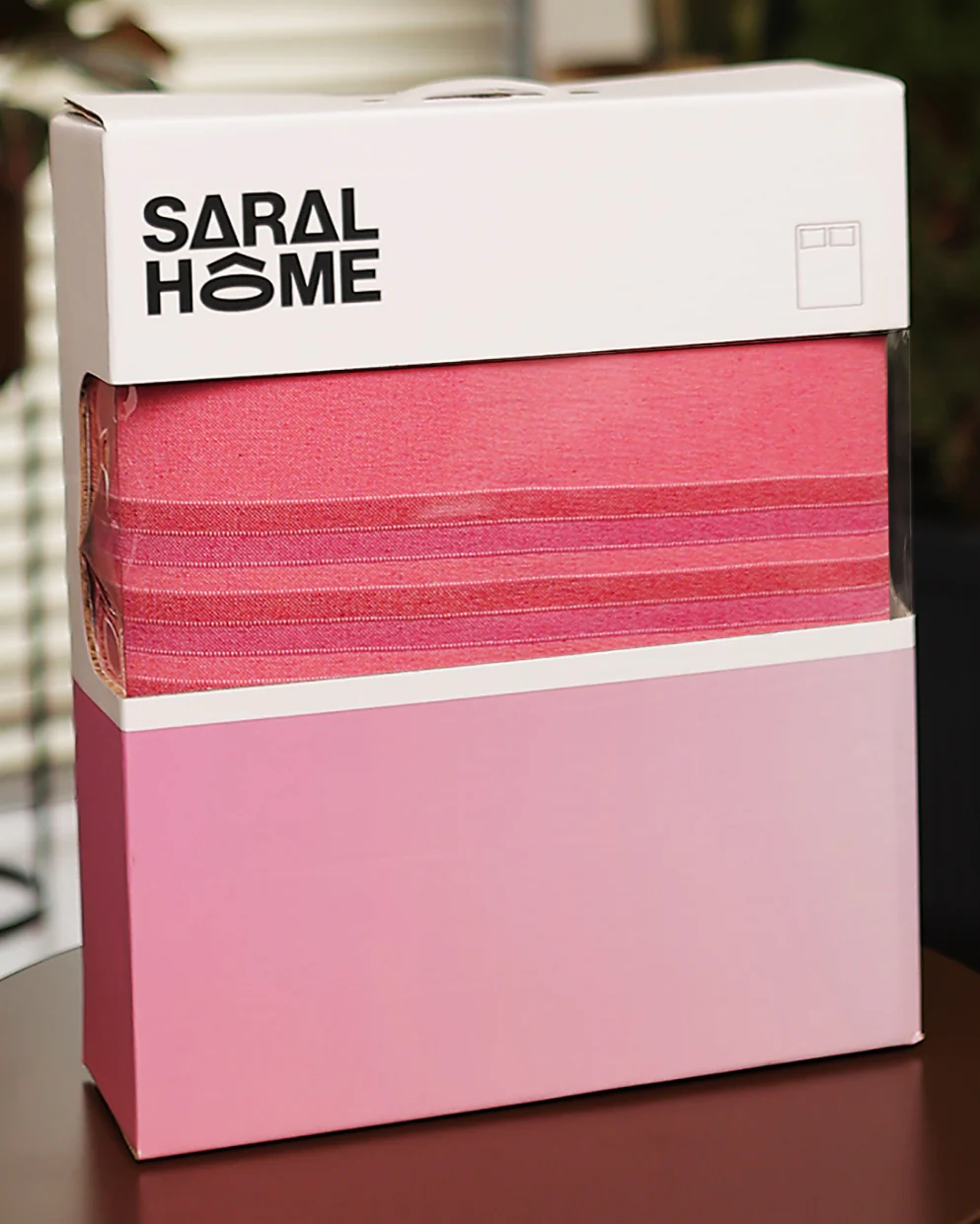 GIFT BOX | JOY Pink Bedsheet-2 Pillow Covers | Cotton Bedsheet-Cover | For Gift & Daily Use