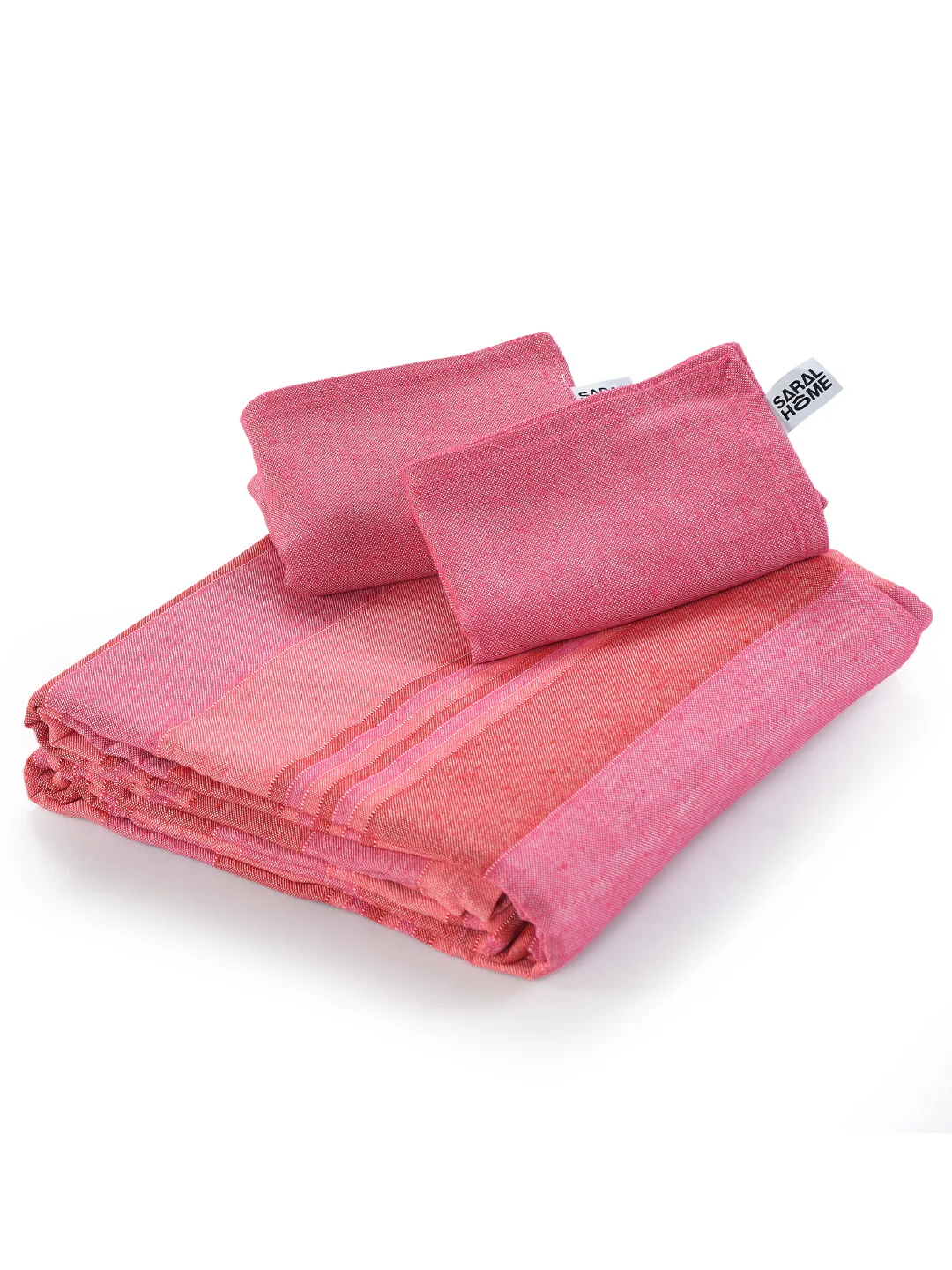 Joy Handwoven Cotton Bed Cover Set – Light Textured Finish | Vibrant Look - Image 10