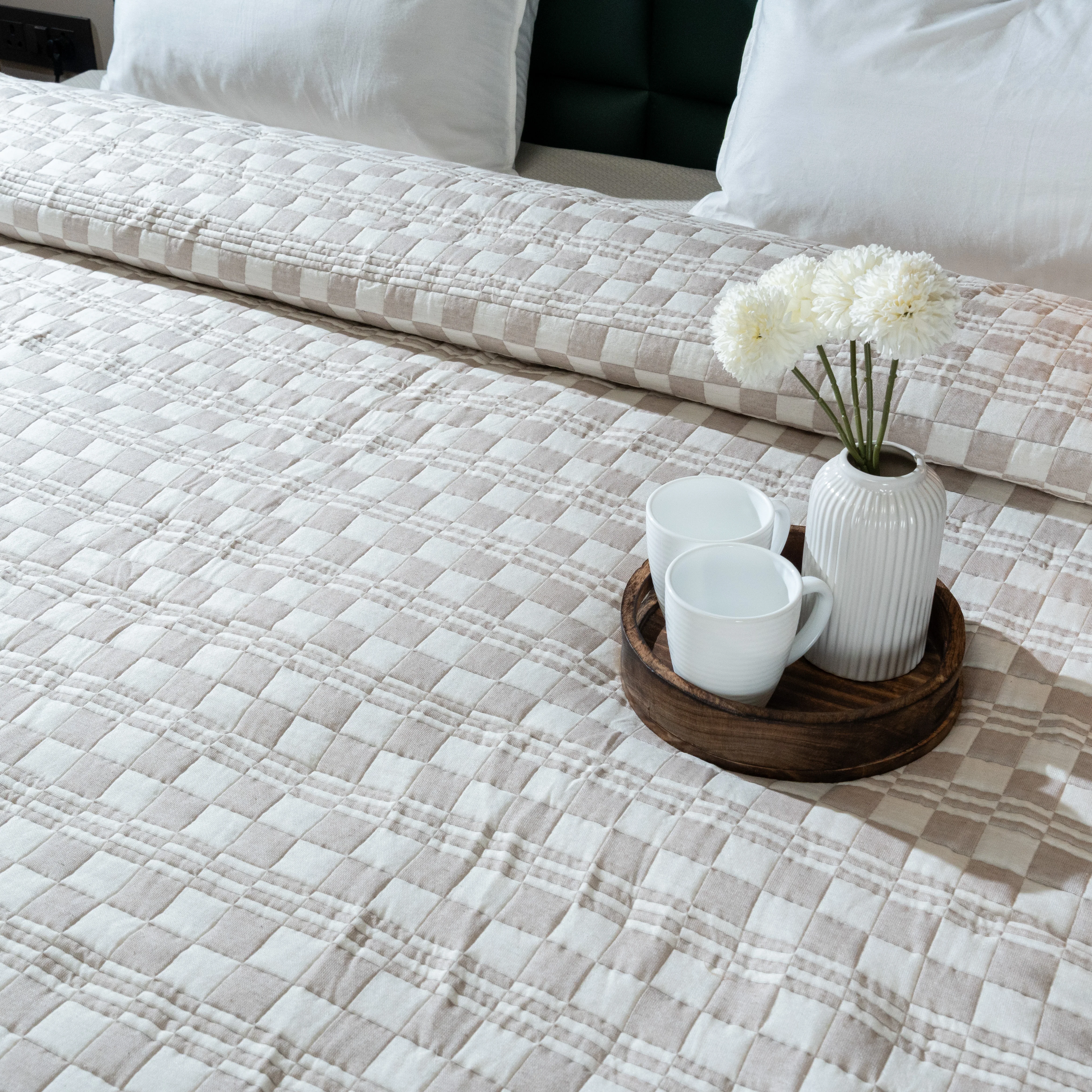 Dibbi Bedspread- Comforter/Quilt for All Season | Soft Plush Cotton Surface , Micro Polyester filling | Cotton Blanket/ coverlet with Pillow Cover - Image 3