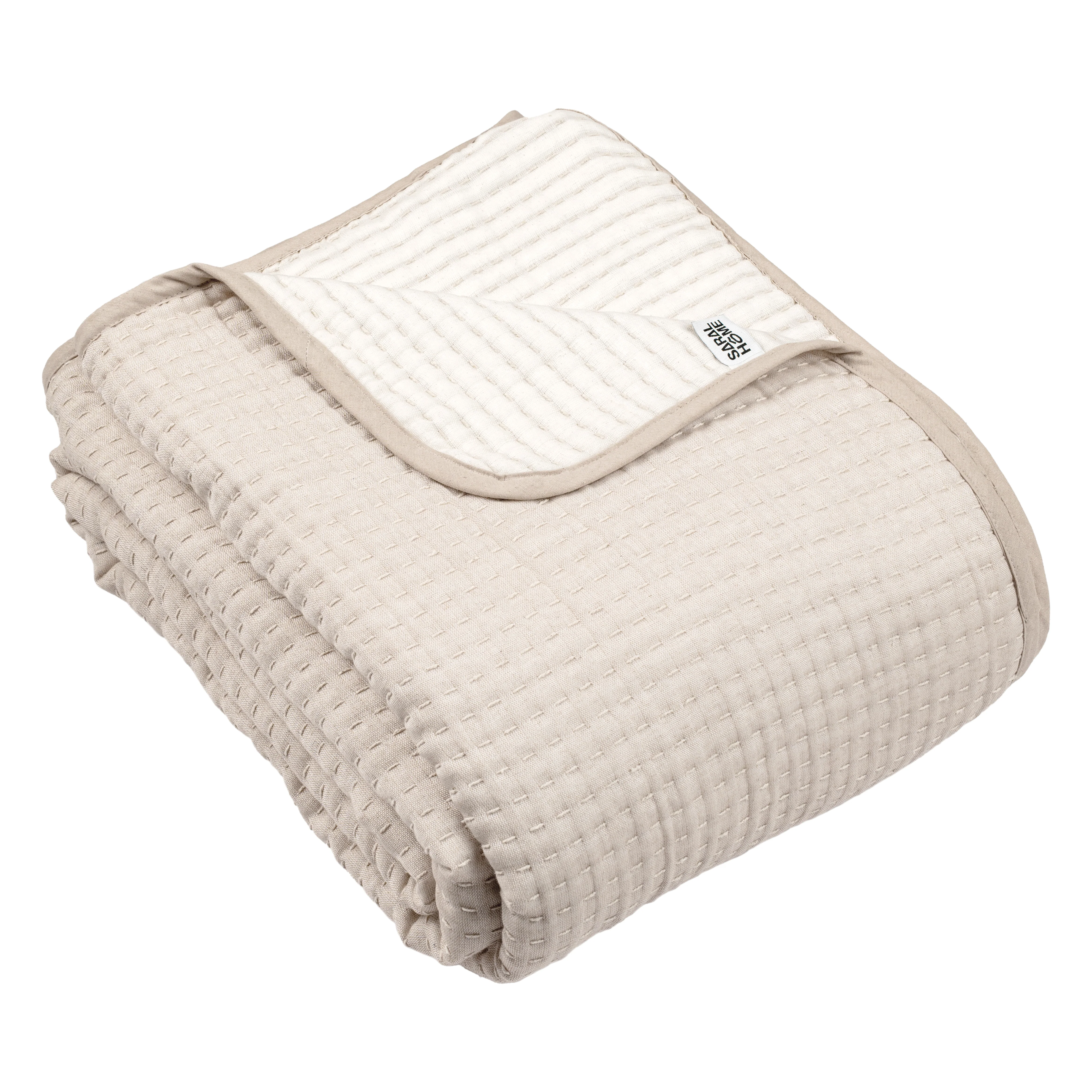 GIFT BOX | SHEEN SHINE Beige Cotton Bedsheet-Cover | Matching Ivory-Beige Quilt/Comforter | Combo Set For Gift & Daily Use - Image 7