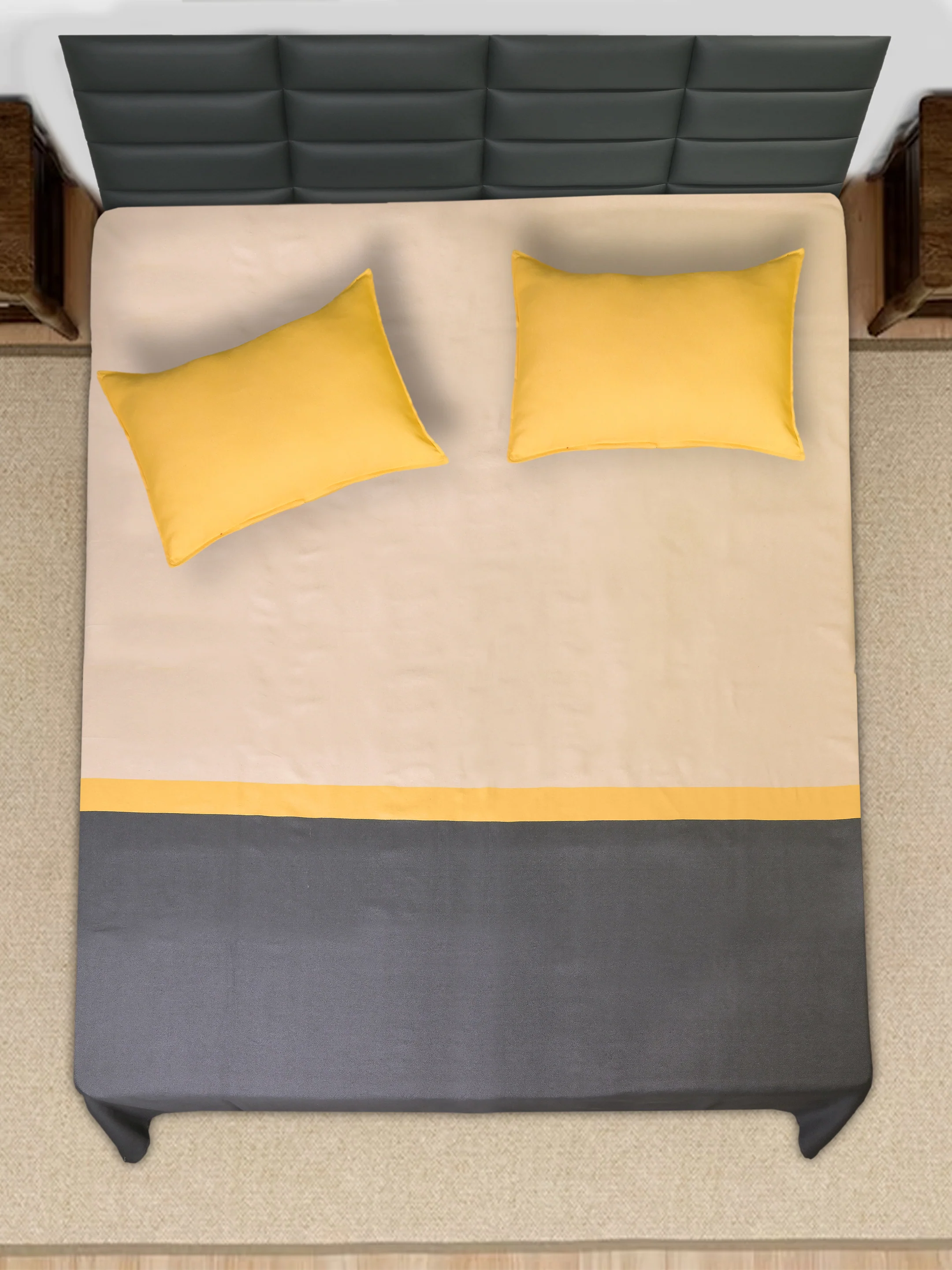 Awning Handmade Cotton Bed Cover Set | Elegant Texture + 2 Pillow Covers - Image 5
