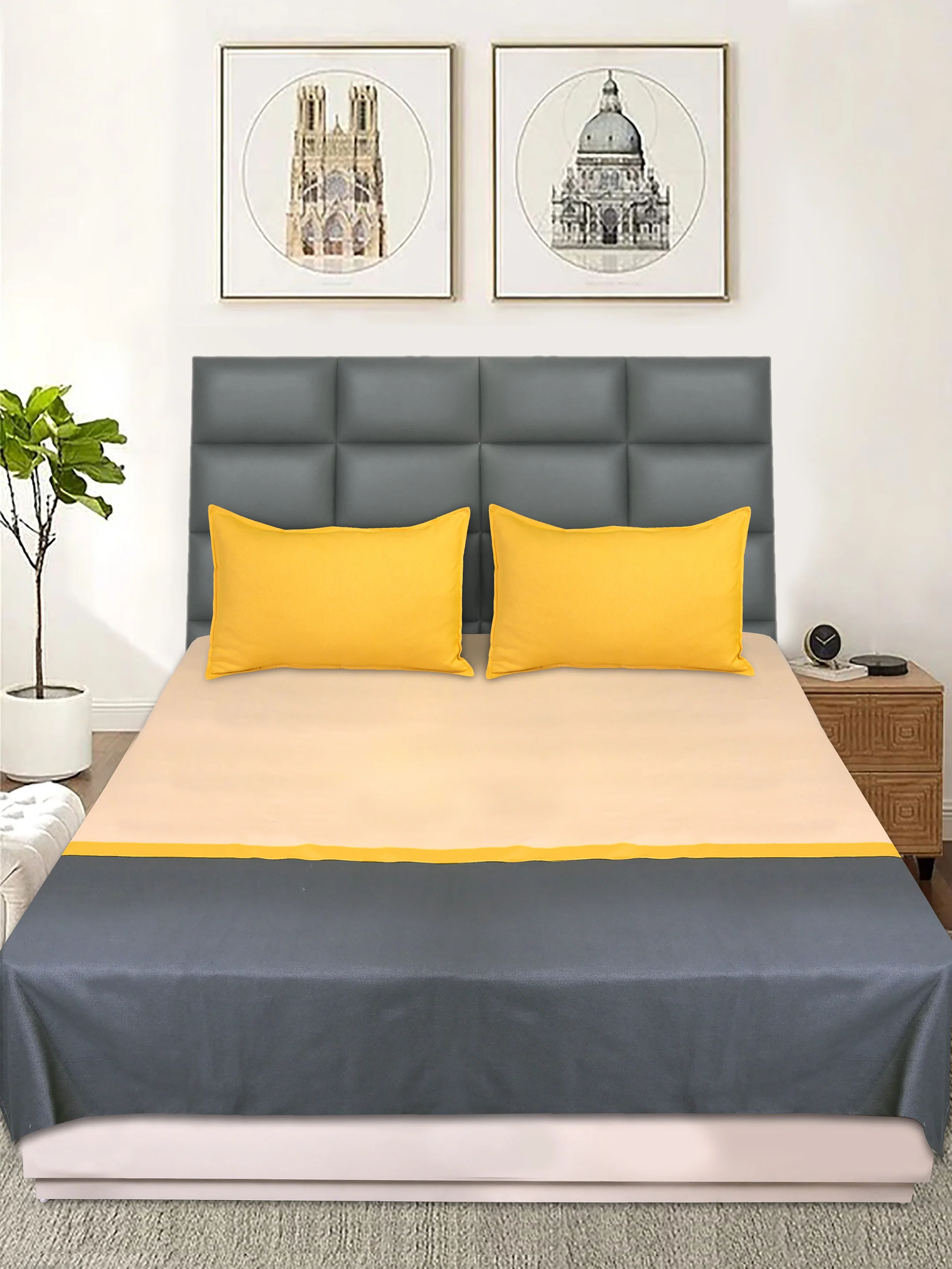 Awning Handmade Cotton Bed Cover Set | Elegant Texture + 2 Pillow Covers - Image 2