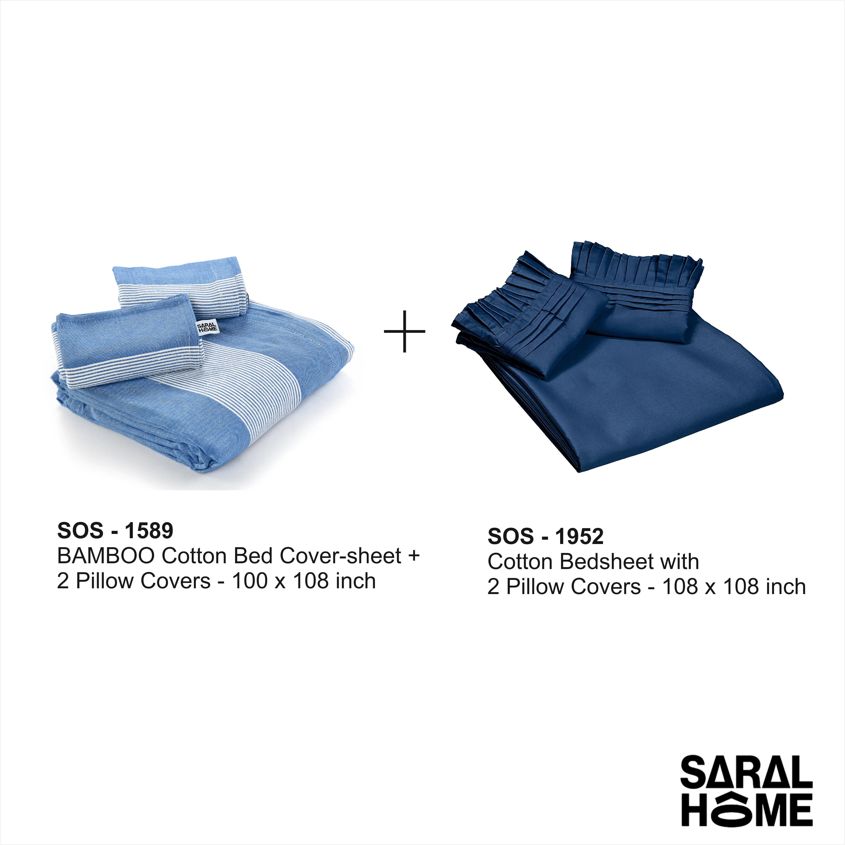 GIFT BASKET | 2 Bedsheets 4 Pillow Covers Matching Gift Set