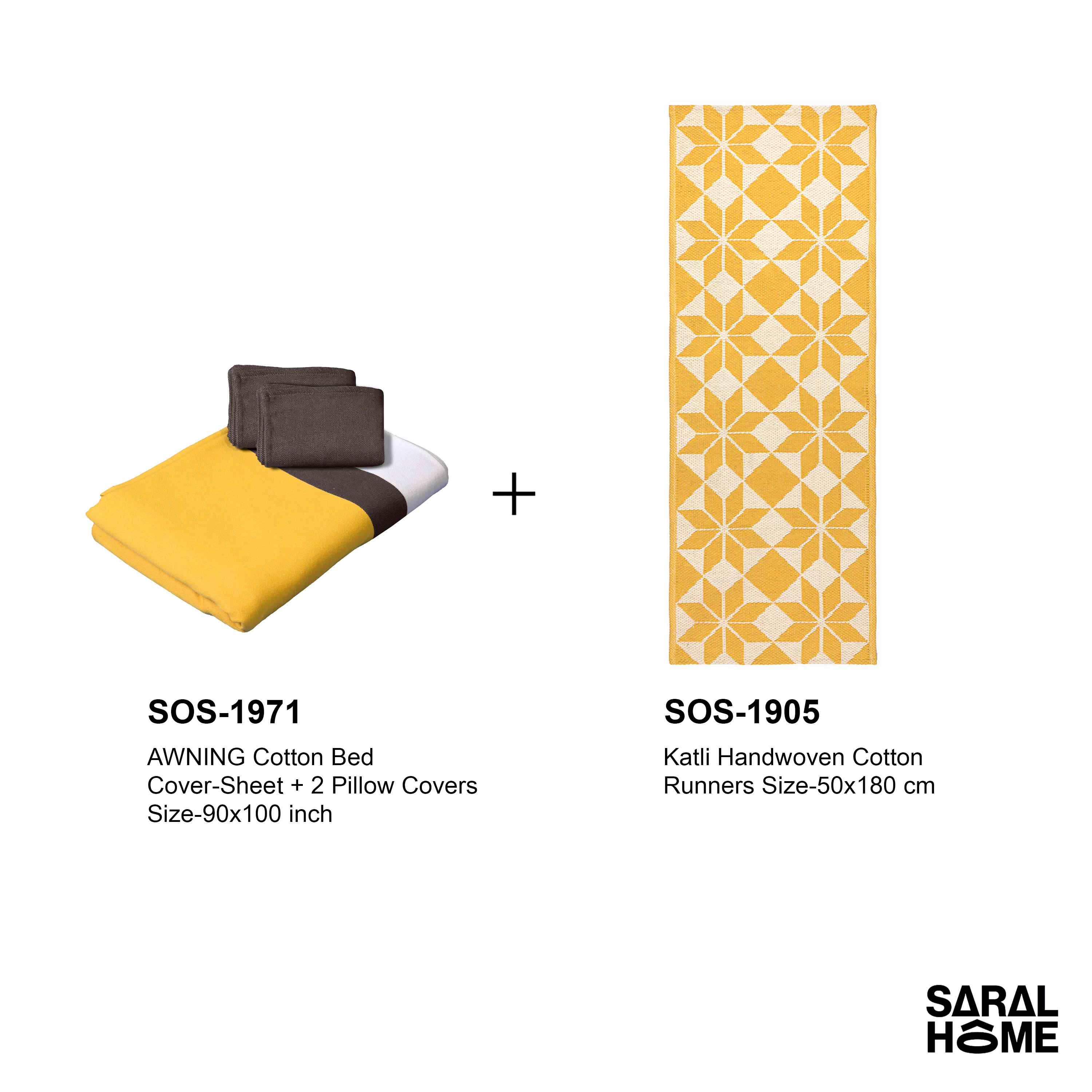 GIFT ABSKET | 1 Bedsheet 2 Pillow Cover | 1 Floor Runner Matching Gift Set