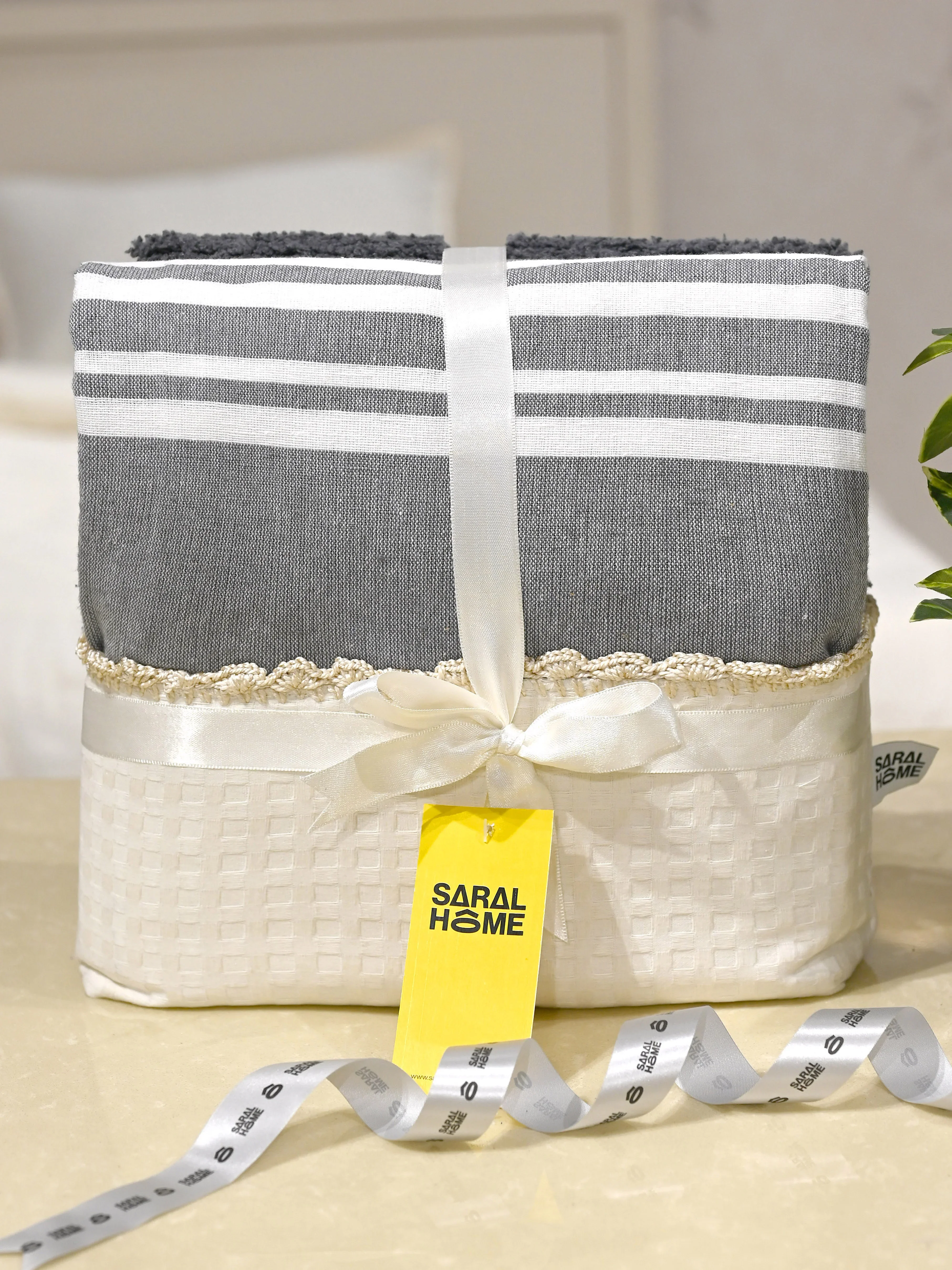 GIFT BASKET | 1 Bedsheet 2 Pillow Cover | 1 Floor Runner Matching Gift Set - Image 2