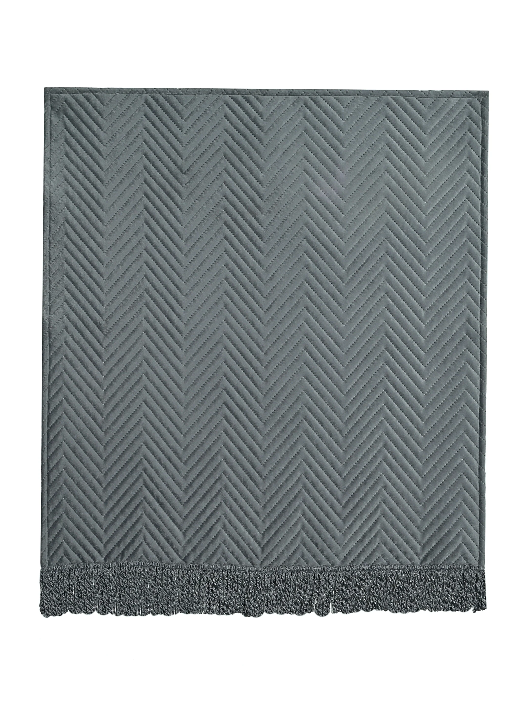 CHEVRON Velvet Sofa Throw Cover (1 Seater Set) | Luxurious Look & Soft Touch - Image 7