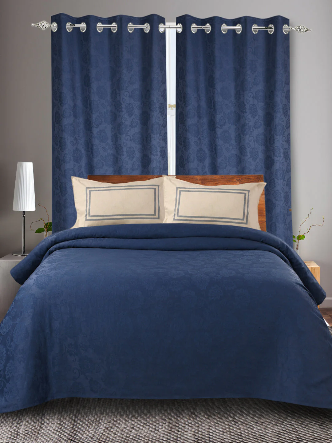 JARDIN Damask Cotton Bed Sheet Set | Premium Comfort with 2 Pillow Covers - Image 15