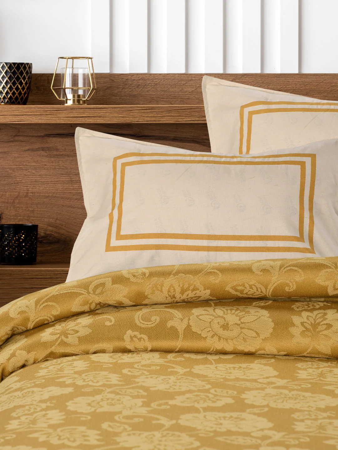 JARDIN Damask Cotton Bed Sheet Set | Premium Comfort with 2 Pillow Covers - Image 11