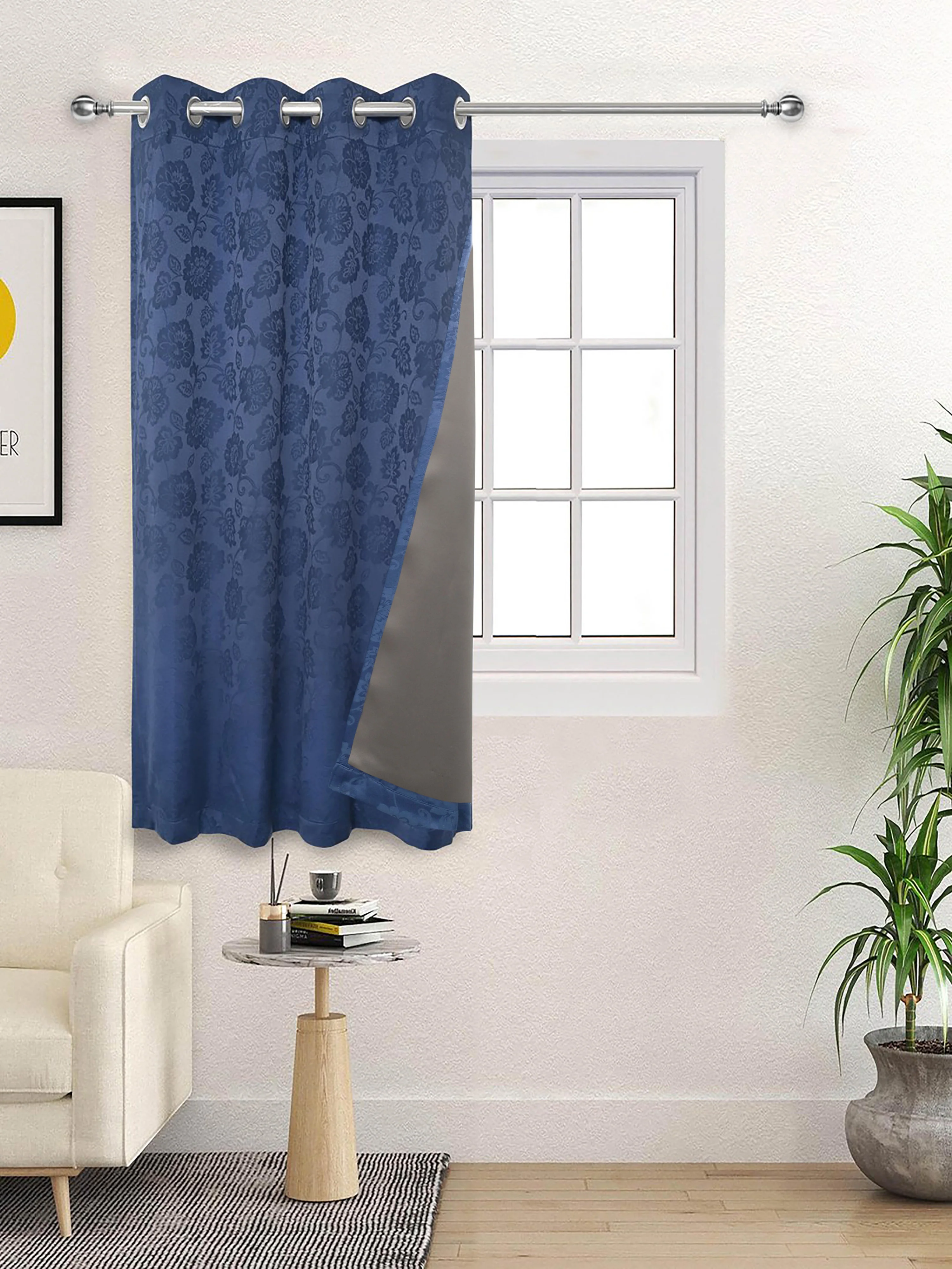 JARDIN Damask Cotton Curtains | Elegant Living Room Drapes - Image 4