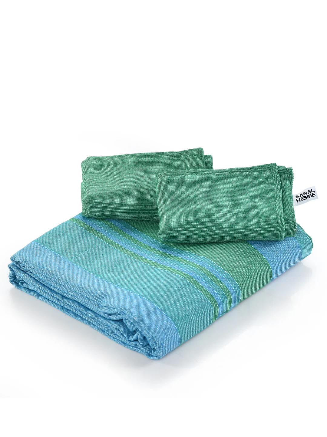 Joy Handwoven Cotton Bed Cover Set – Light Textured Finish | Vibrant Look - Image 10