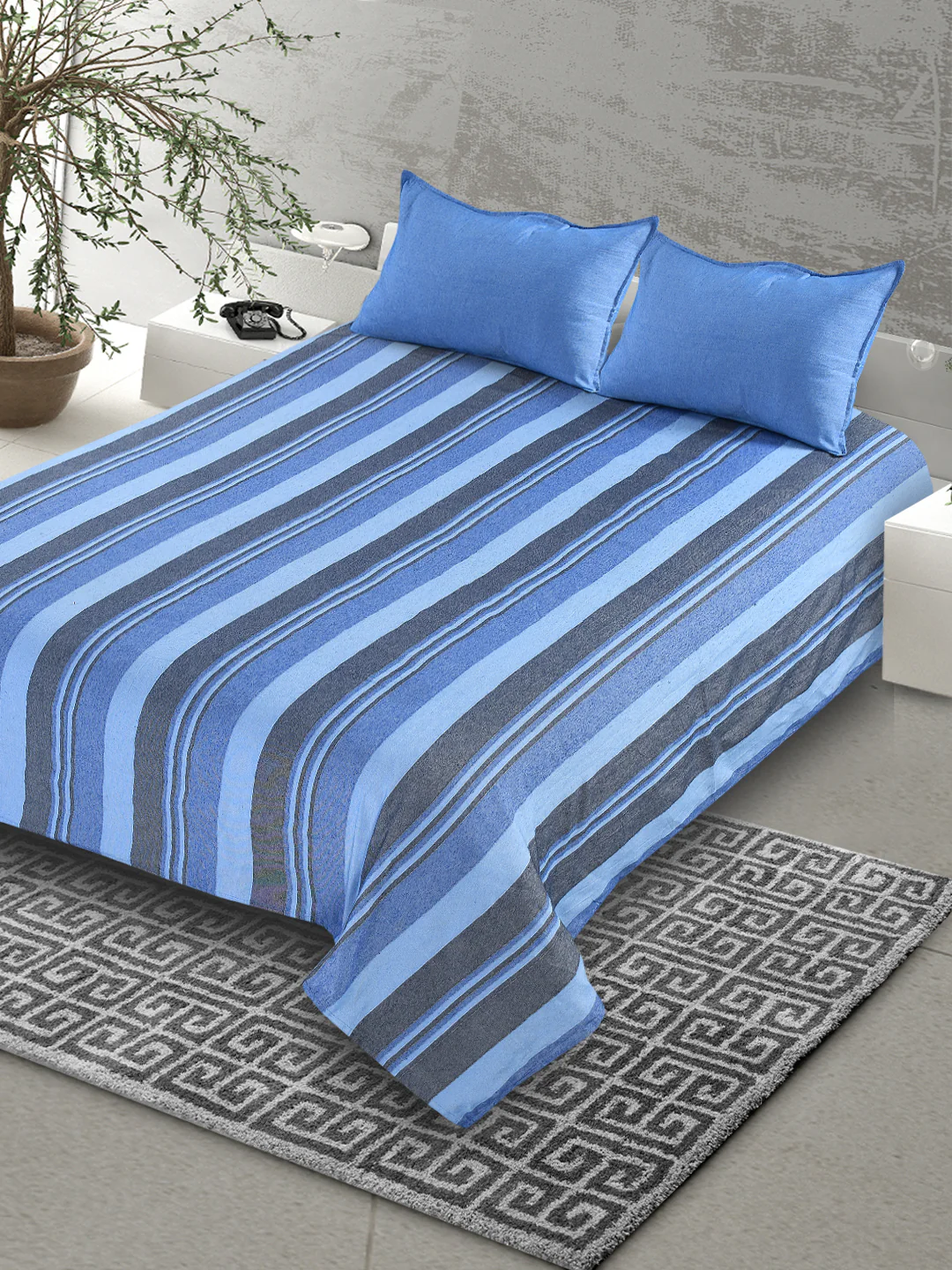 Joy Handwoven Cotton Bed Cover Set – Light Textured Finish | Vibrant Look - Image 20