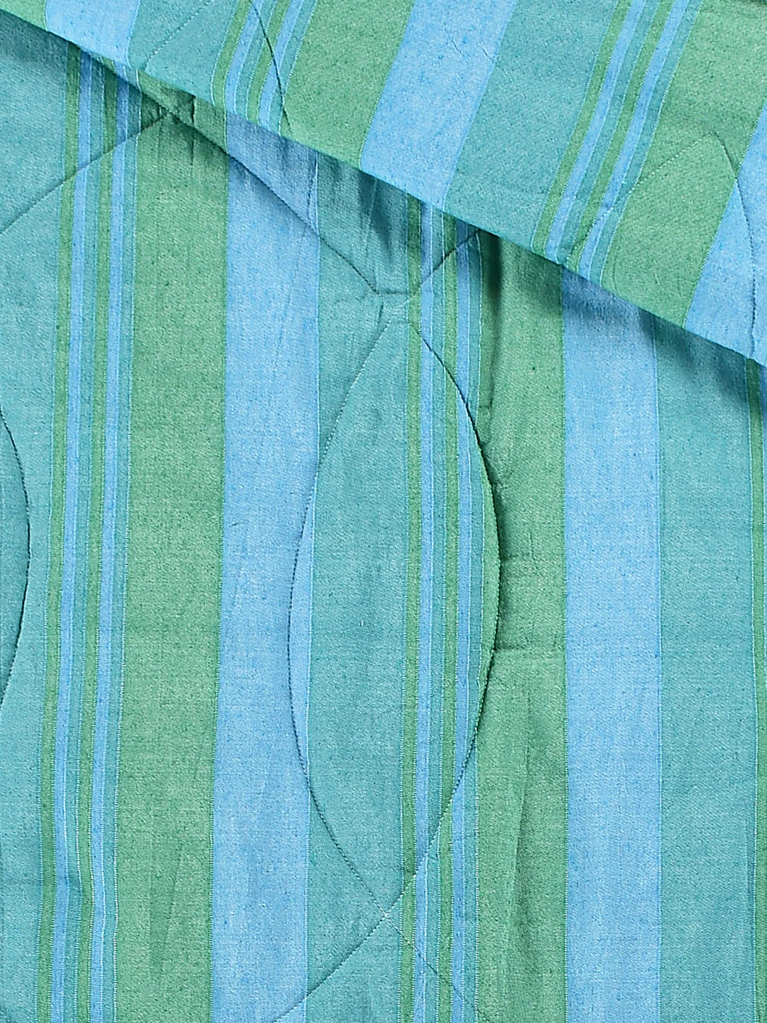 Joy Handmade Striped Queen Size Quilt (90X100) - Image 12