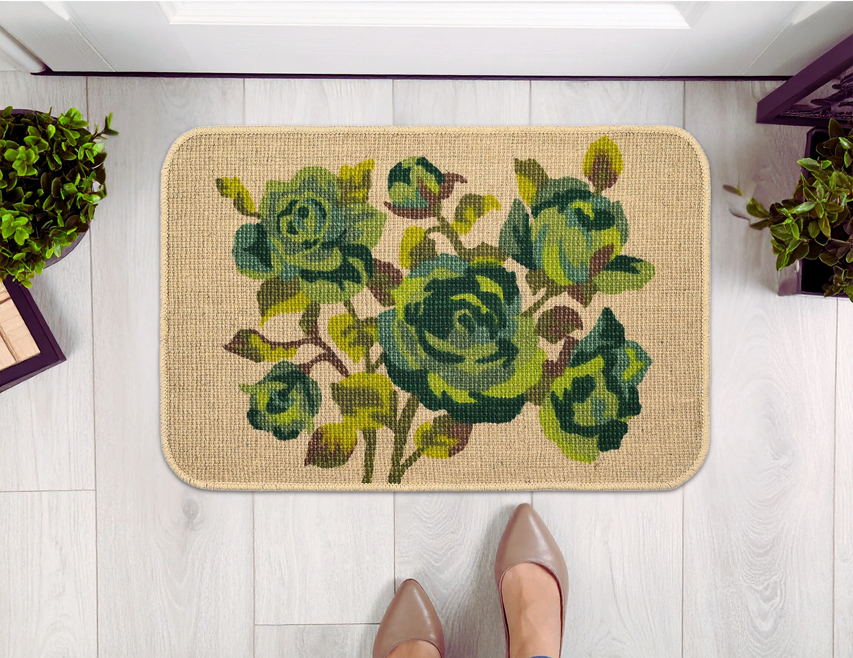 ROSELLA Jute Doormat with Anti-Skid Door Mats | Eco Friendly | Durable | Floor Mat Combo Pack of 2 Pcs 40x60 CM - Image 9