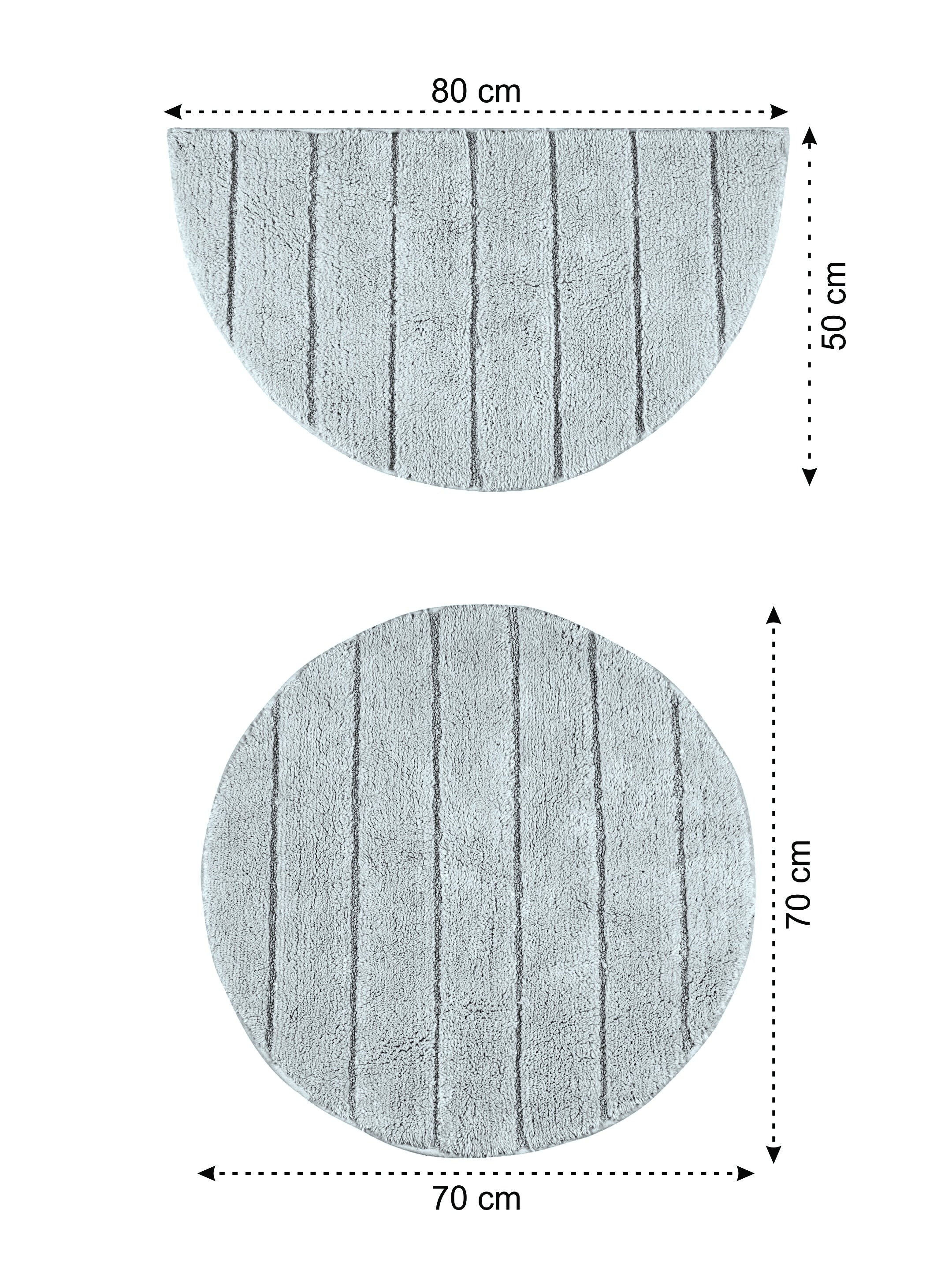 KAPRA 100% Organic Cotton Anti-Skid Bathmat | 2 Pc Set | Eco-Friendly Comfort - Image 3