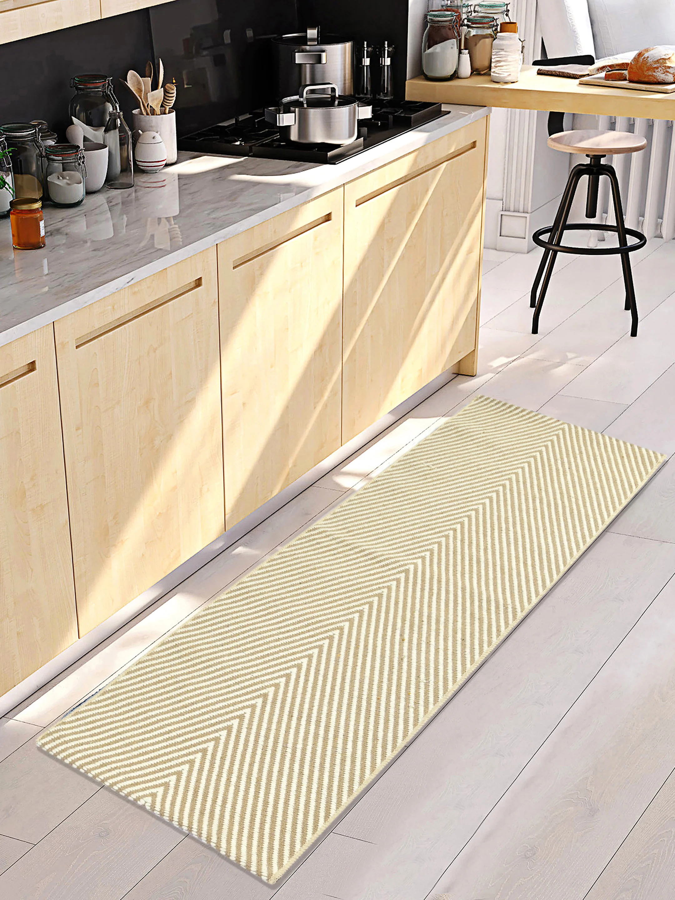 Cotton Floor Mat|Anti Skid Mats | Medium Weight Washable Quick Drying Multi Purpose Doormat | Bedroom, Outdoor - Image 3