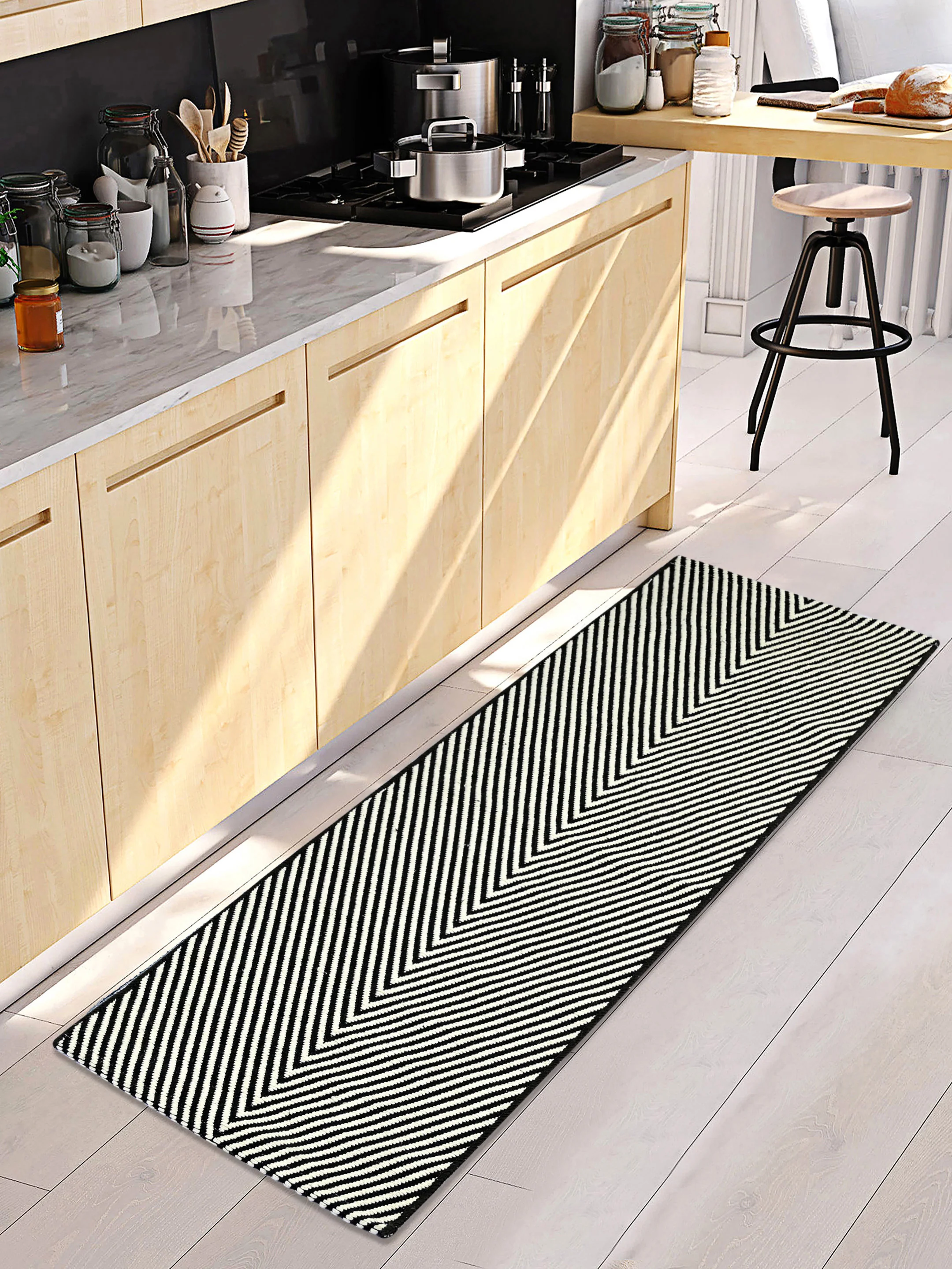Cotton Floor Mat|Anti Skid Mats | Medium Weight Washable Quick Drying Multi Purpose Doormat | Bedroom, Outdoor - Image 9