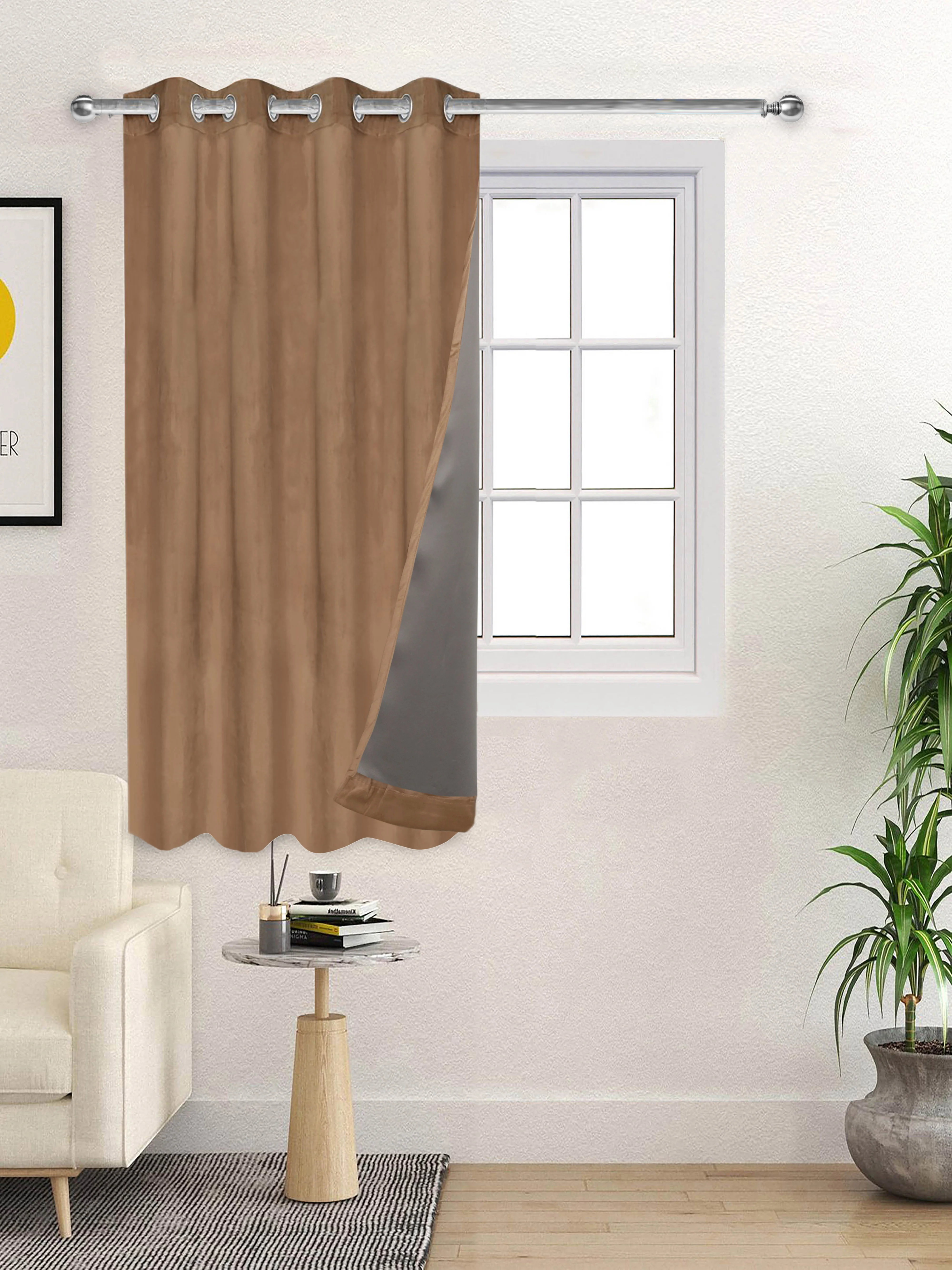 La Crème Plain Velvet Curtain | Luxe Feel & Rich Texture - Image 24