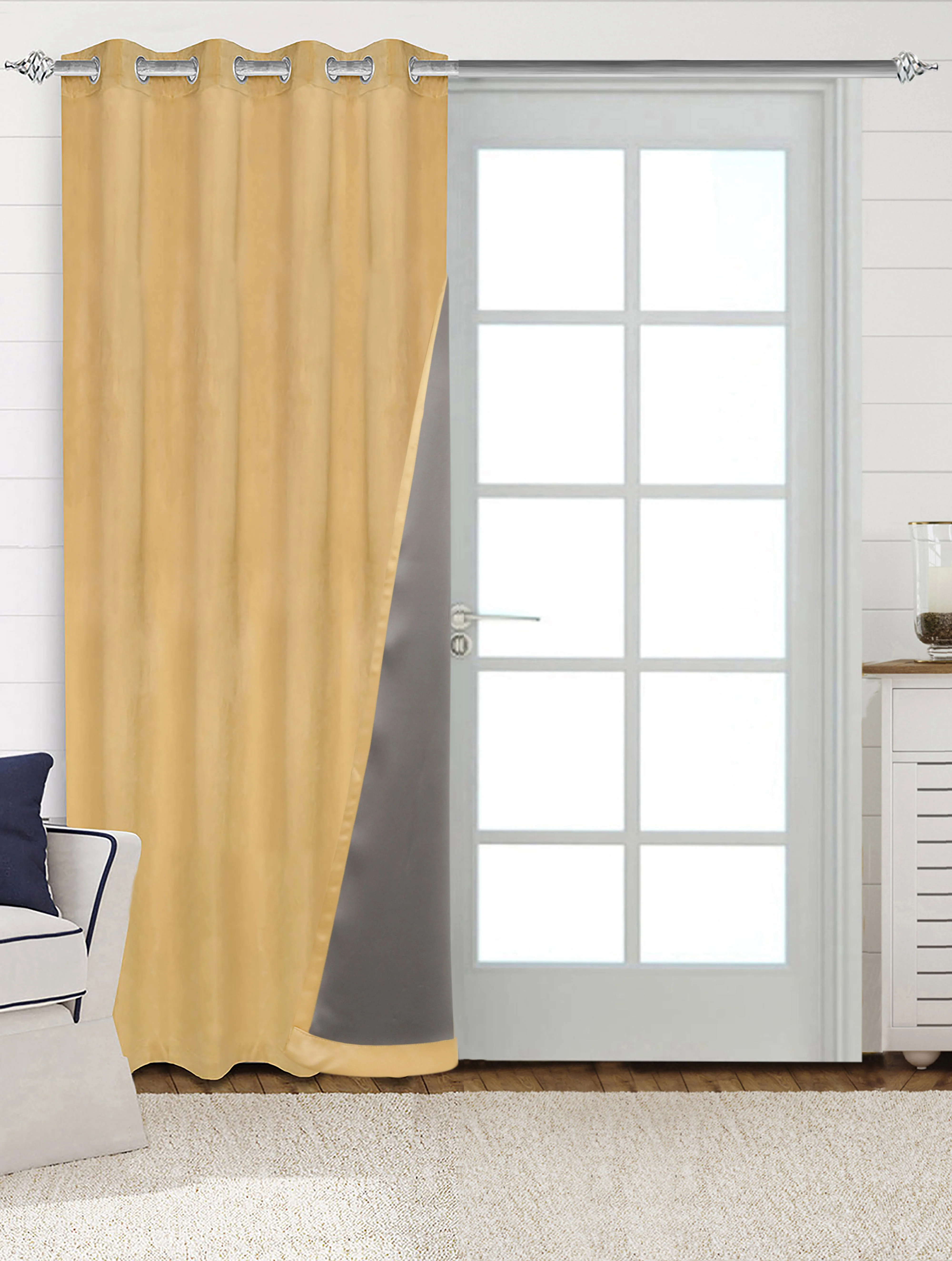 La Crème Plain Velvet Curtain | Luxe Feel & Rich Texture - Image 3