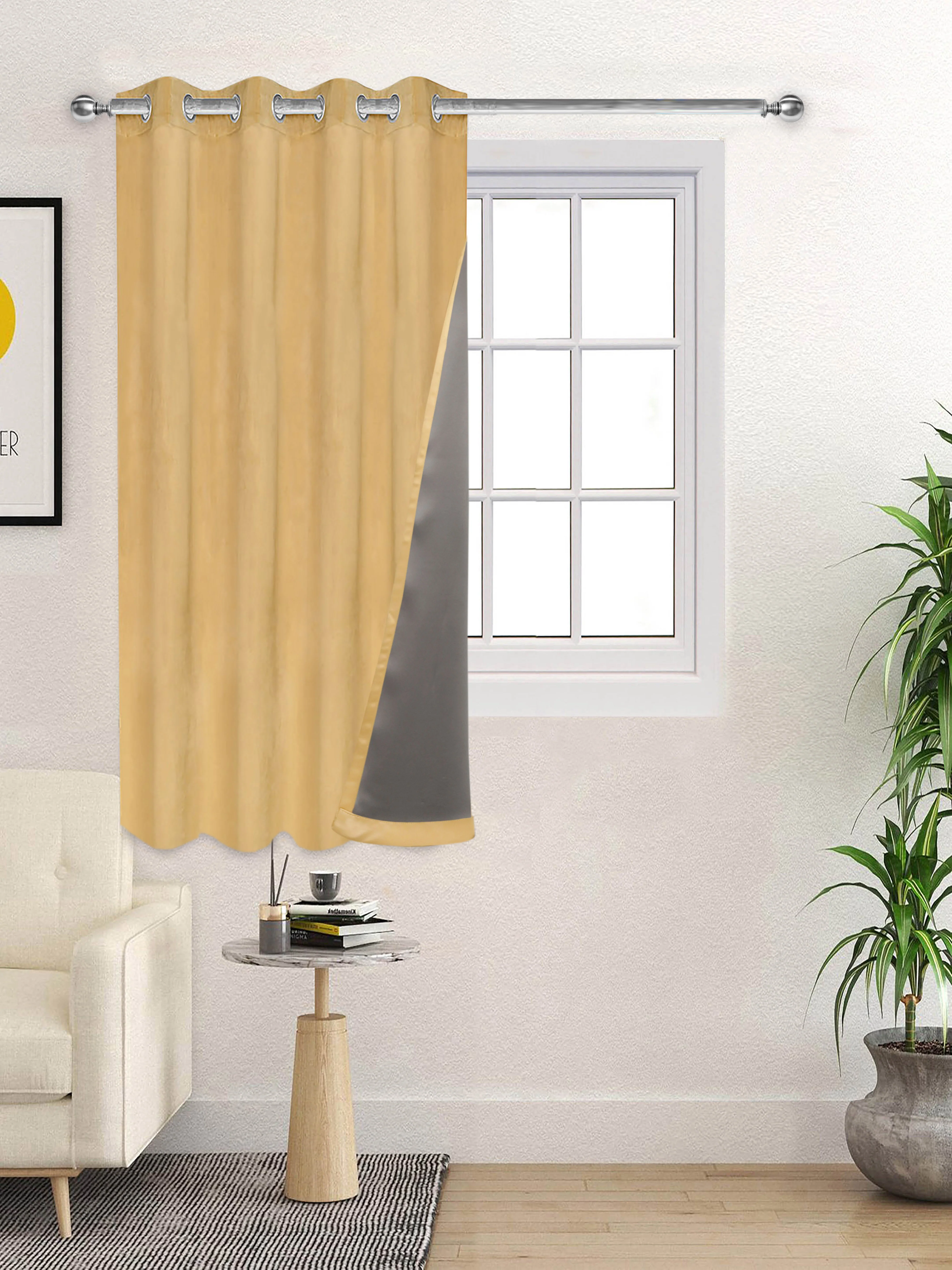 La Crème Plain Velvet Curtain | Luxe Feel & Rich Texture - Image 4