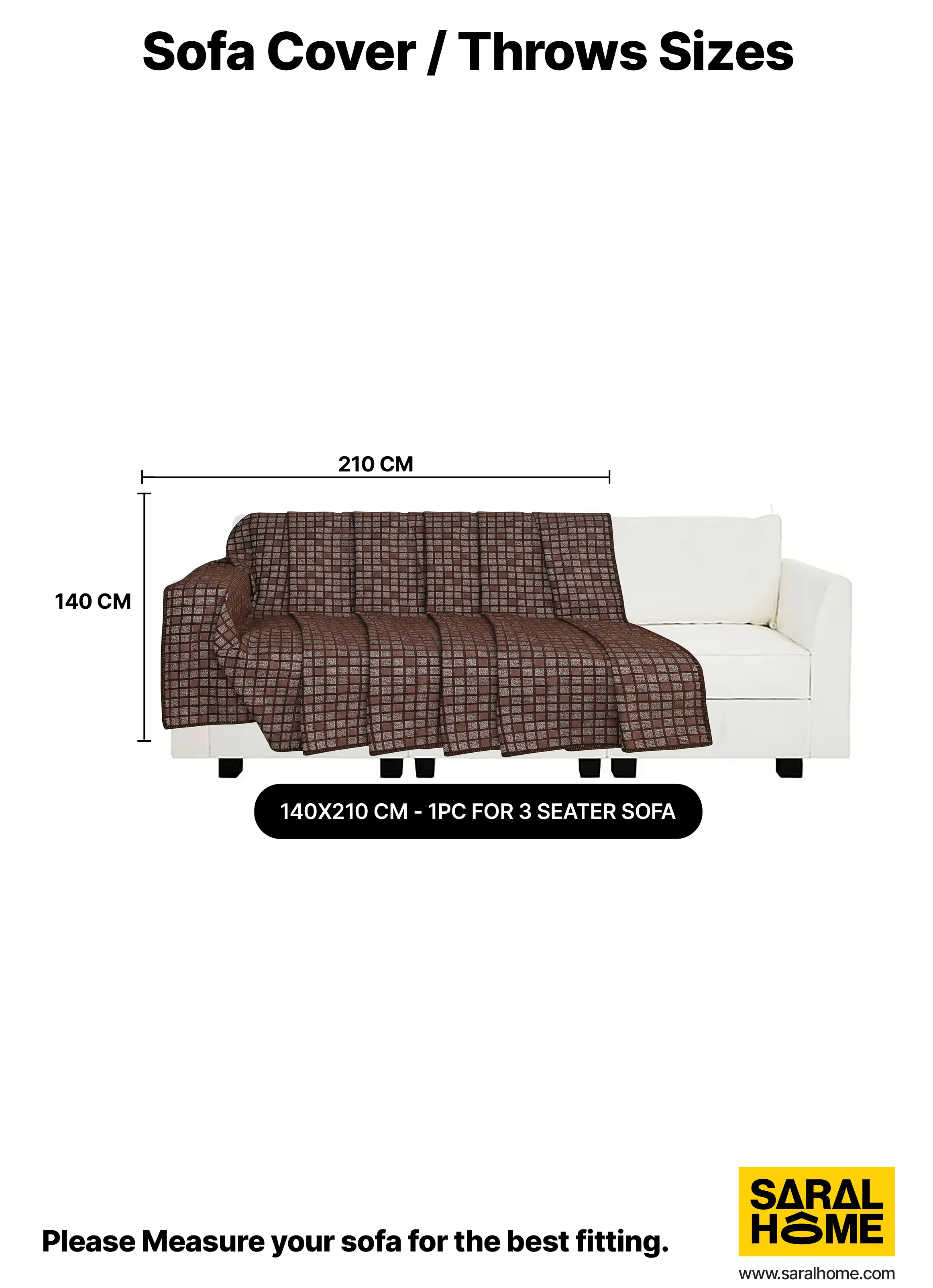MATRIX Viscose Chenille Sofa Throw Cover | Premium Texture & Washable Fabric - Image 6
