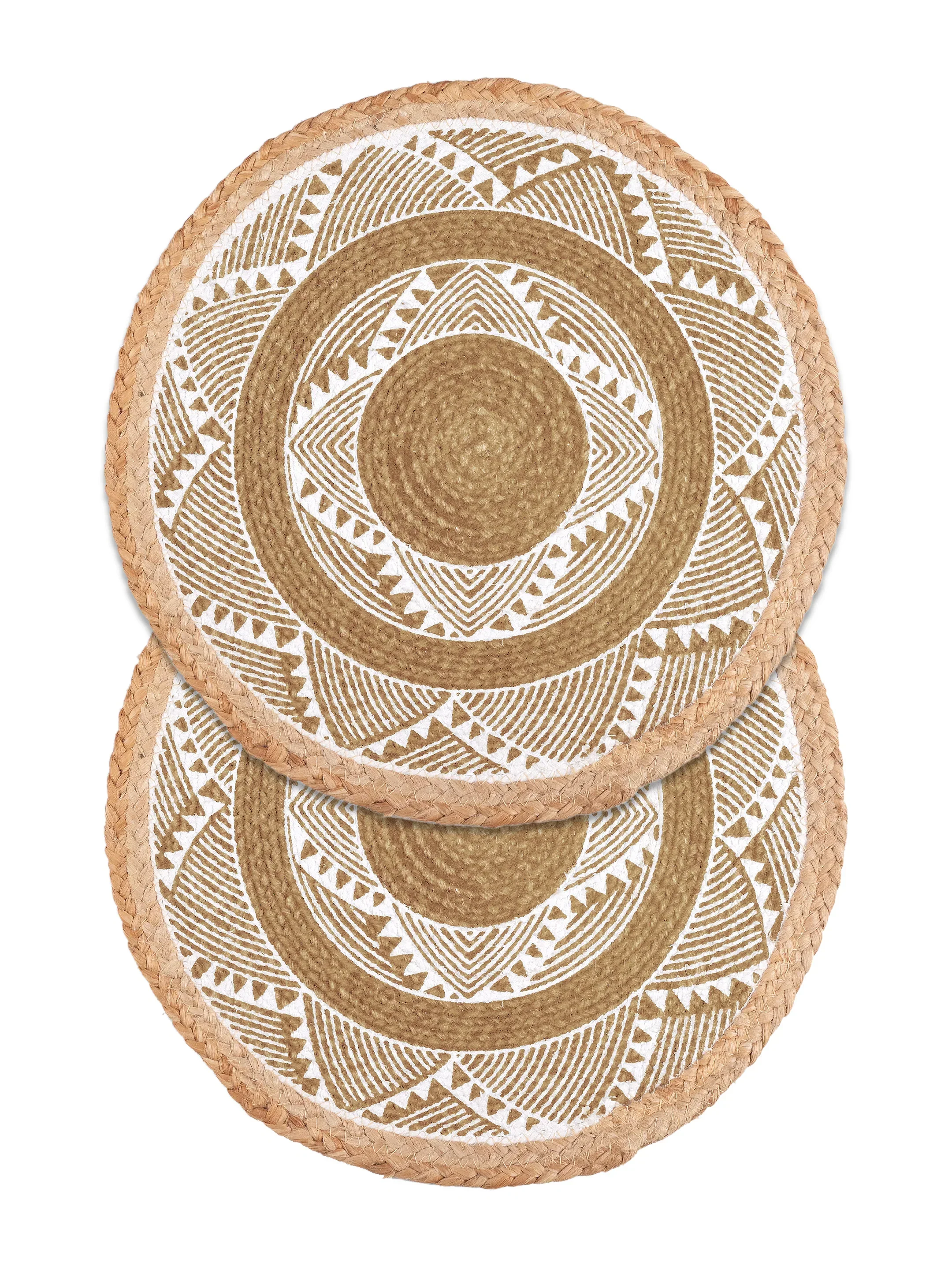 MELA Table Place Mat Set of 2 | Cotton Texture with Classic Pattern - Image 3