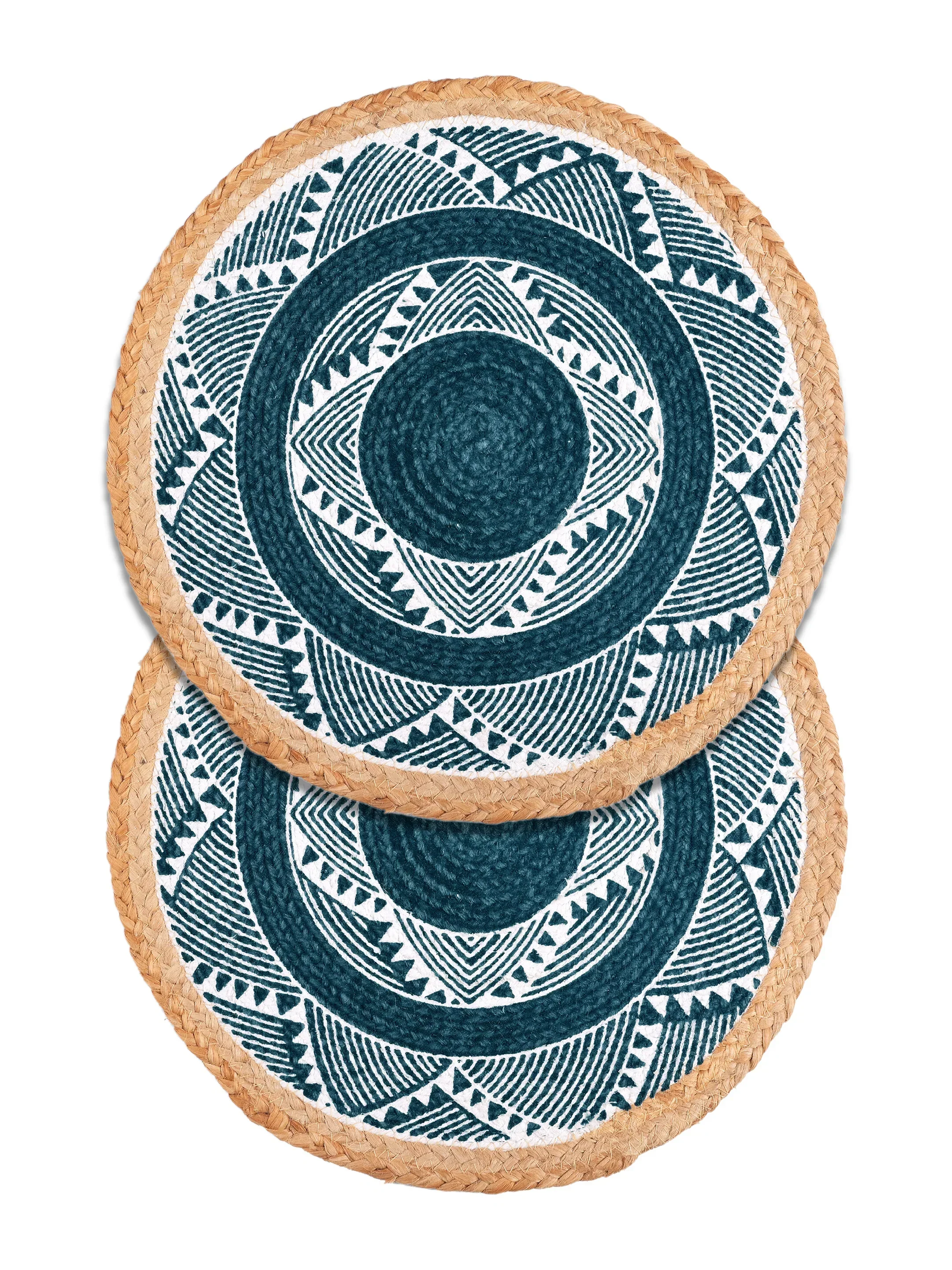 MELA Table Place Mat Set of 2 | Cotton Texture with Classic Pattern - Image 3