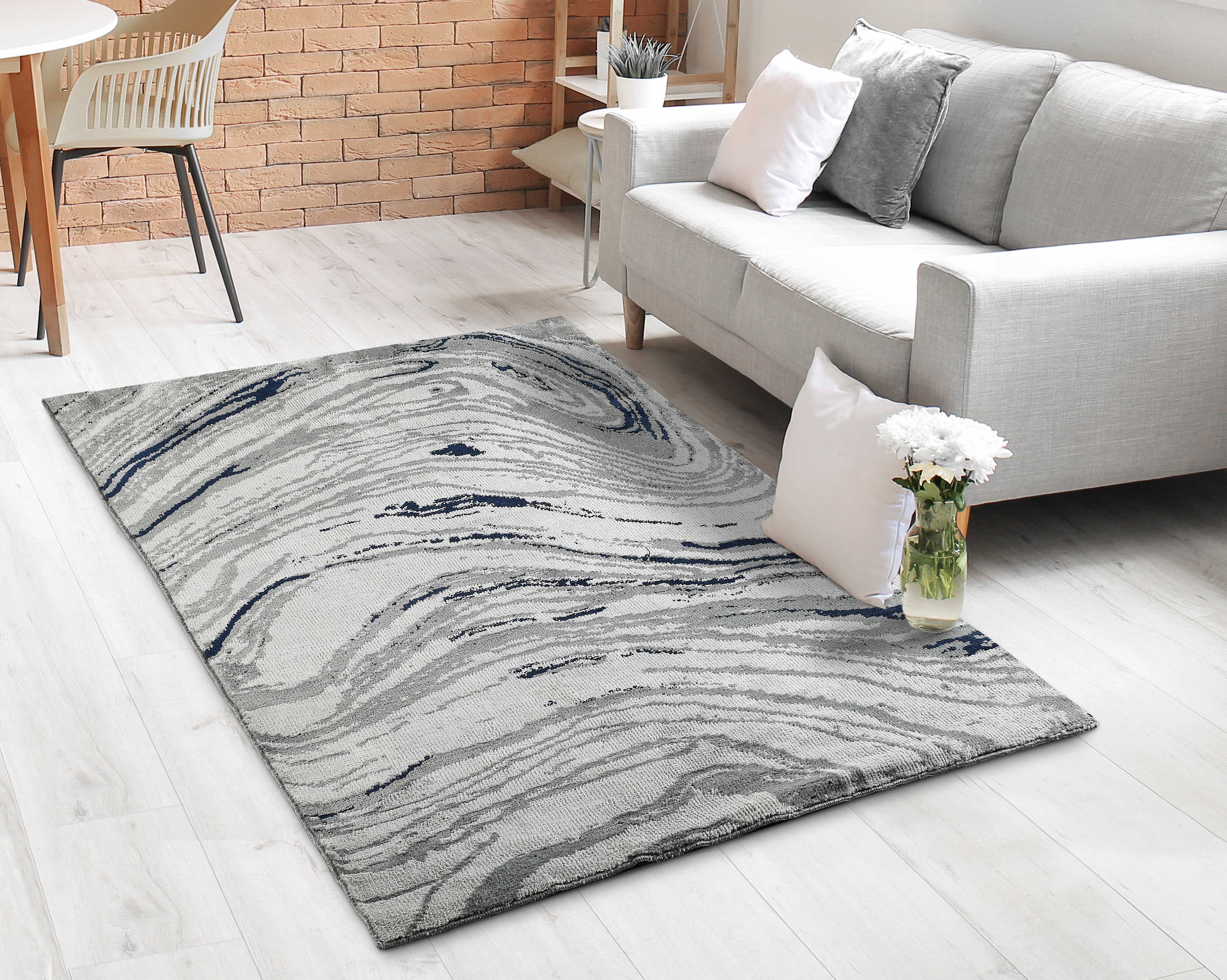 MORPHOS Yarn Art Carpet | Level Cut Shiny & Matte Yarns for Rich Contrast - Image 7