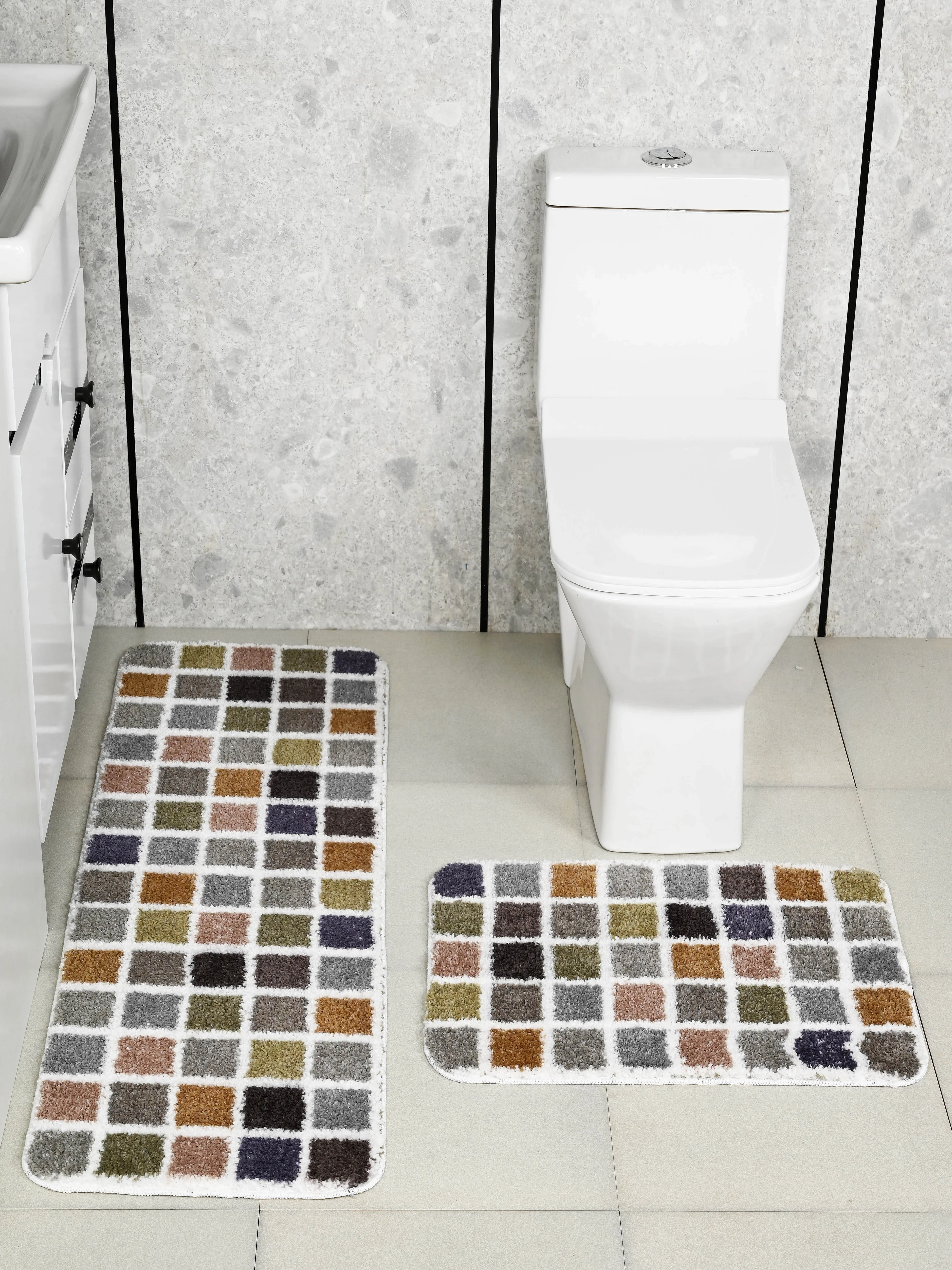 Mosaic Soft Anti-Slip Bath Runner | Artistic Look with Soft Touch Comfort - Image 9