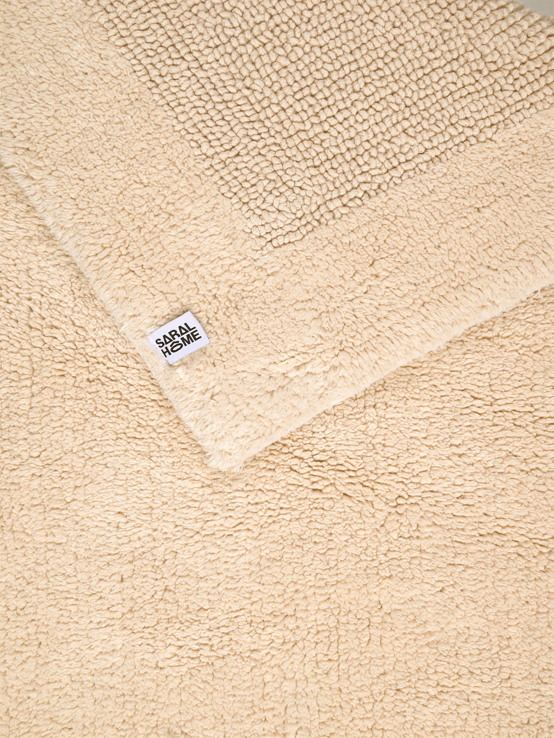 Natural 100% Organic Cotton Reversible Plush Bathmat | 2 Pc Set | Eco-Friendly Comfort - Image 5