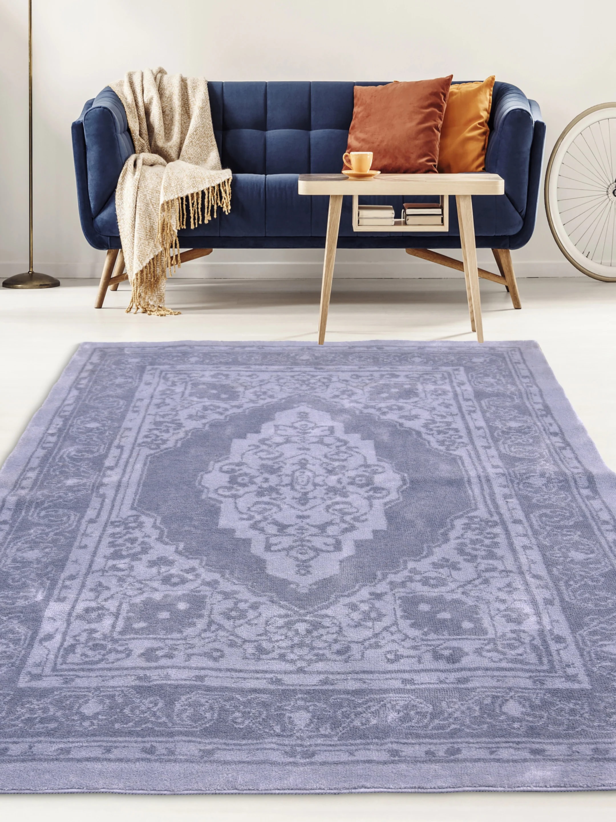 Oriental Charm Yarn Art Carpet | Glossy Texture with Artistic Design - Image 12