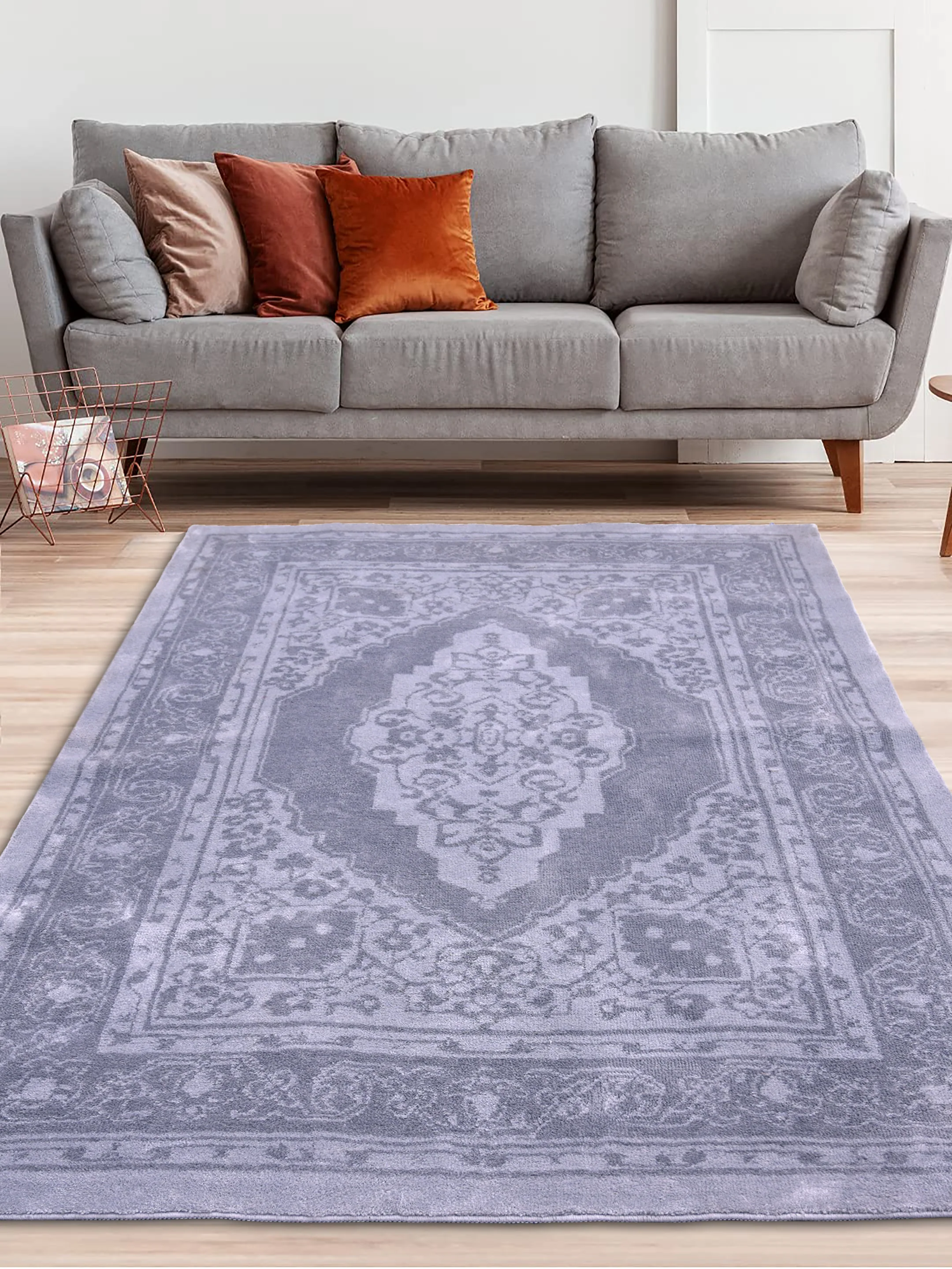 Oriental Charm Yarn Art Carpet | Glossy Texture with Artistic Design - Image 14