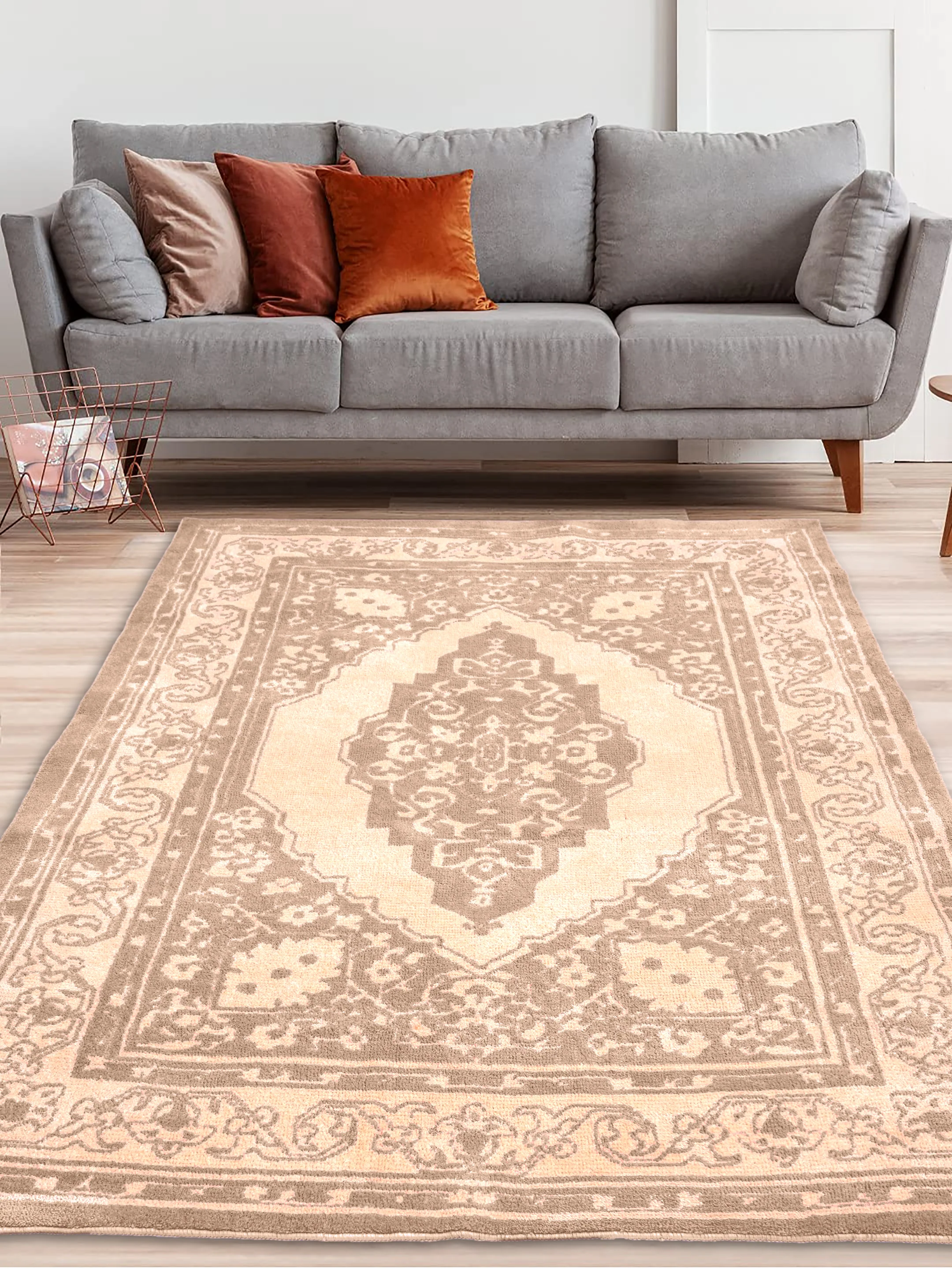 Oriental Charm Yarn Art Carpet | Glossy Texture with Artistic Design - Image 4