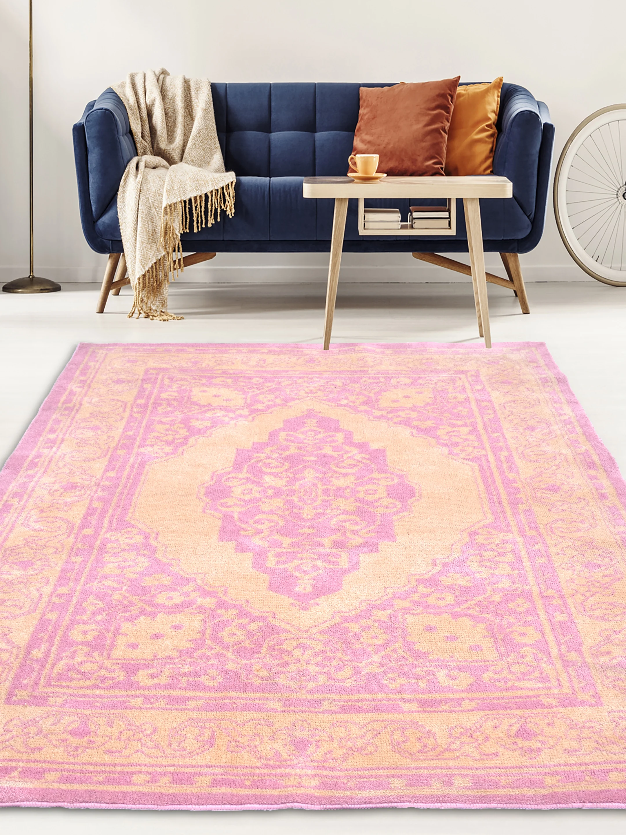 Oriental Charm Yarn Art Carpet | Glossy Texture with Artistic Design - Image 7