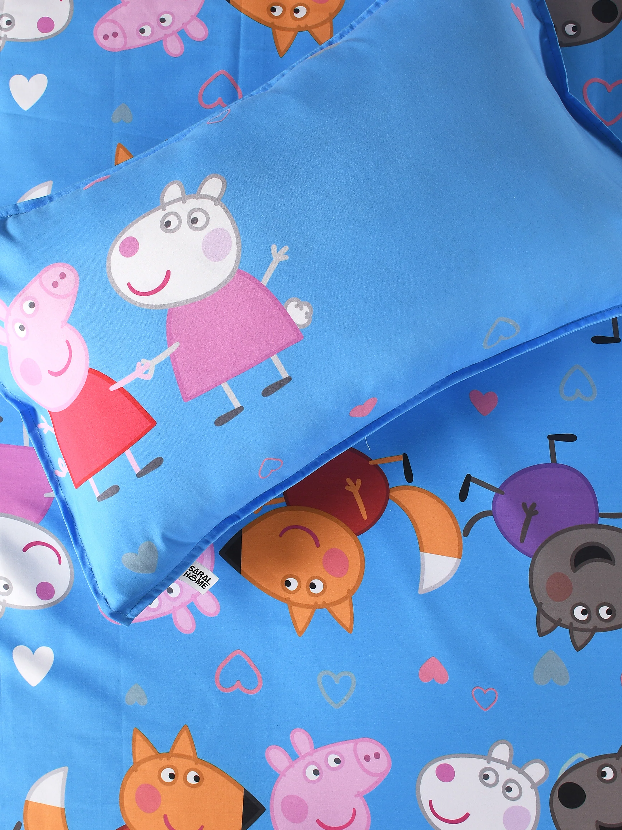 Peppa Pig Cotton Single Bedsheet (60×90 in) with 1 Pillow Cover (17×24 in) - Image 9