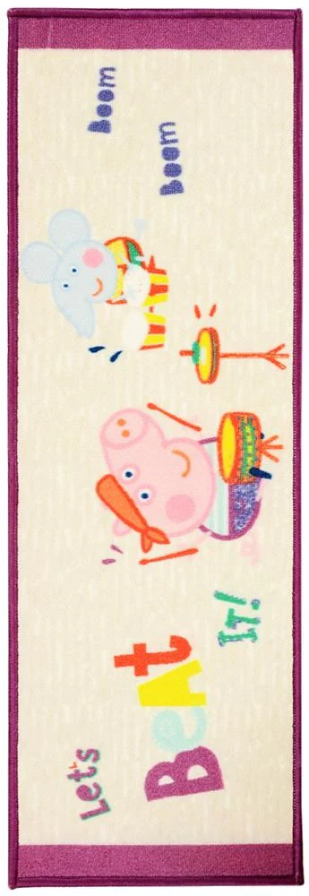 Peppa Pig Jute & Cotton Runner | Fun Kids Design & Eco-Friendly Fabric - Image 5