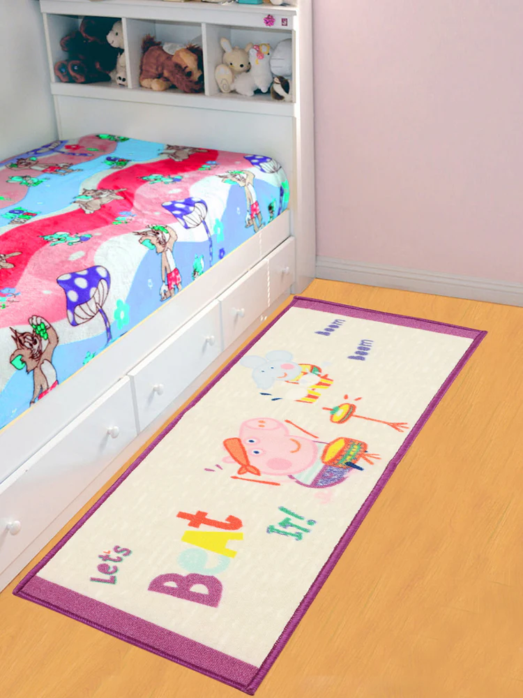 Peppa Pig Jute & Cotton Runner | Fun Kids Design & Eco-Friendly Fabric - Image 6