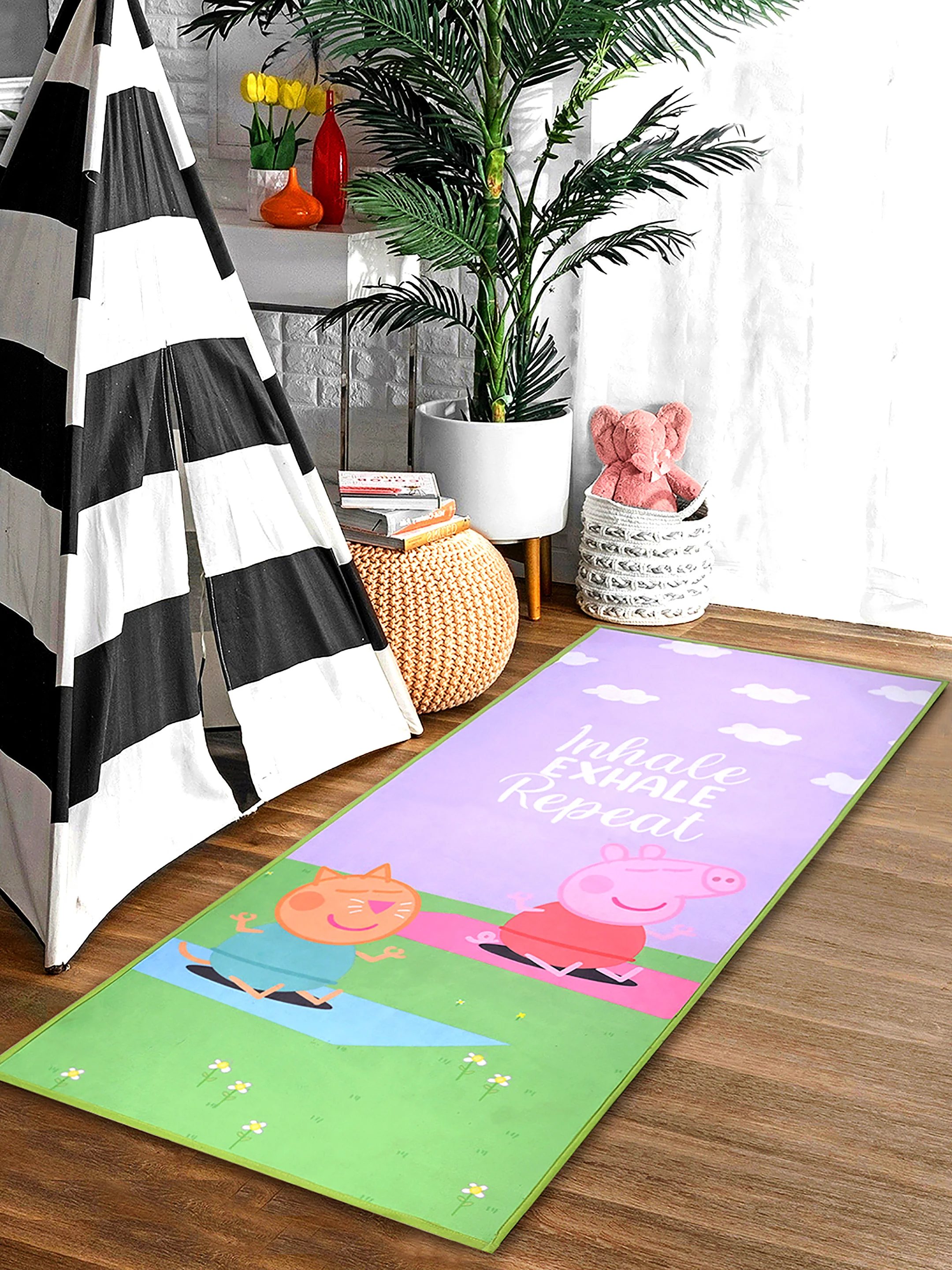 Peppa Pig Adventure Yoga Mat | All-Purpose Workout Mat for Boys & Girls | Soft Grip | 7mm Thick