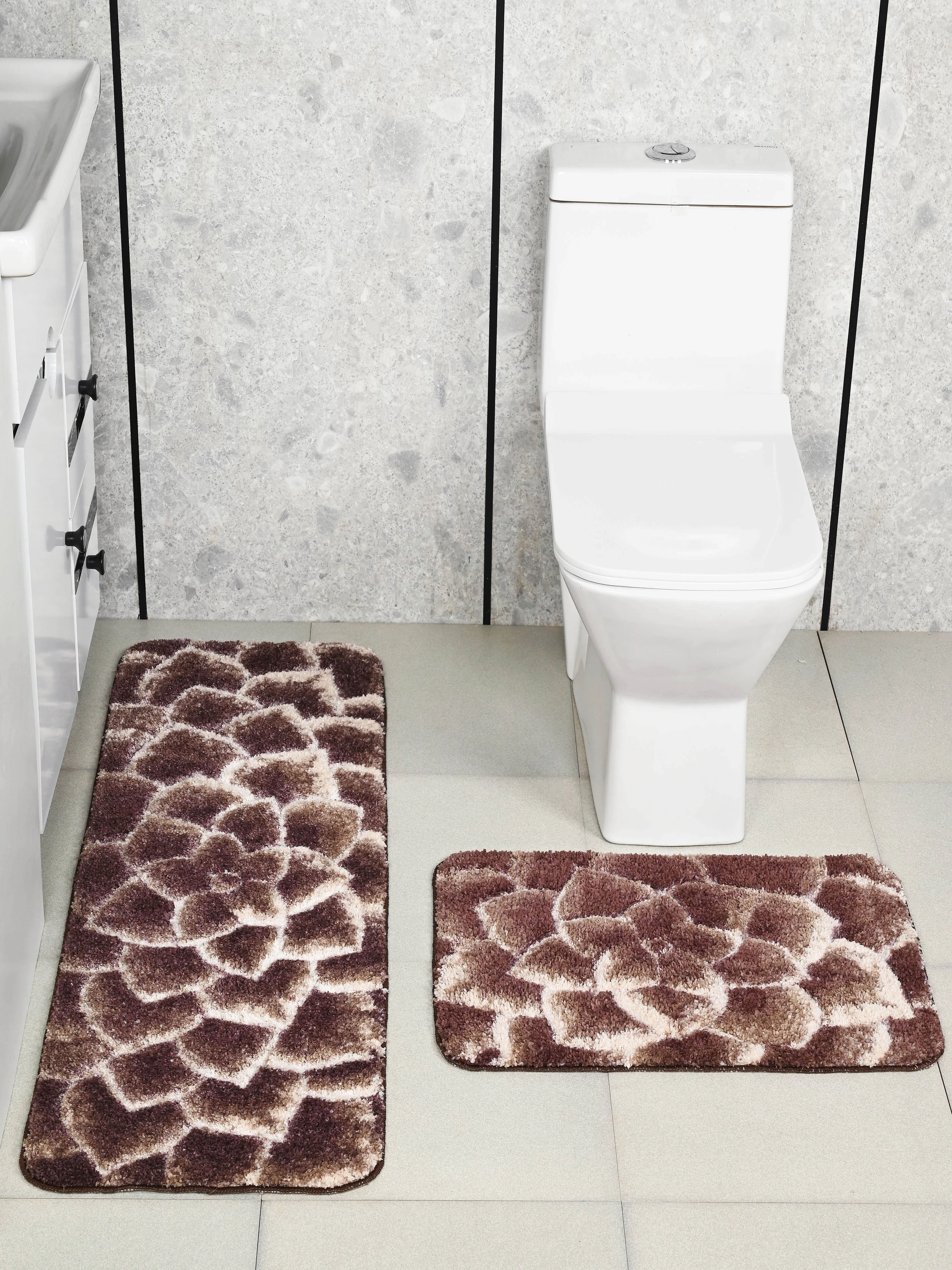 PETAL Soft Anti-Slip Bathmat & Runner | Elegant Look & Easy Maintenance