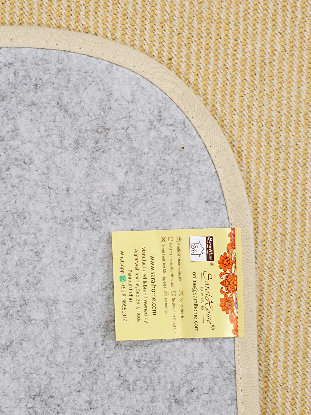 Plain Solid Cotton Anti-Slip Yoga Mat | Polyester Backing | Cushion Comfort - Image 17