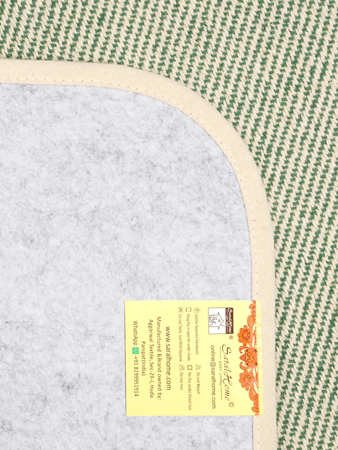 Plain Solid Cotton Anti-Slip Yoga Mat | Polyester Backing | Cushion Comfort - Image 23