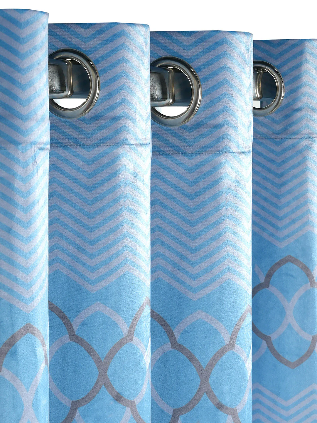 QUITE SPACE Velvet Digital Print Curtain | Stylish & Modern Design - Image 9